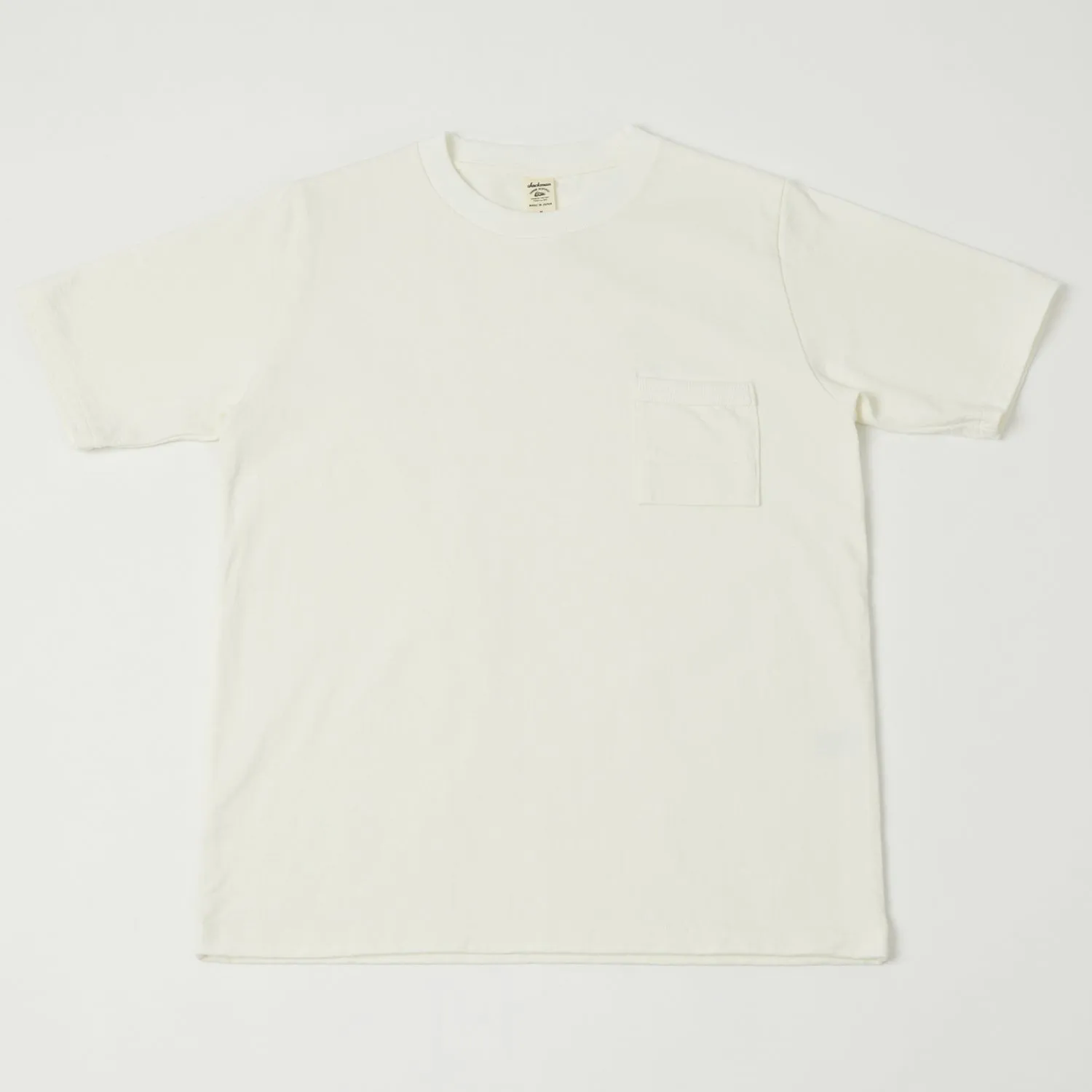 Jackman Dotsume Pocket T-Shirt - Off White sold by Son of a Stag