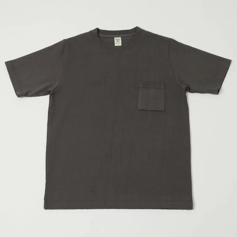 Jackman Dotsume Pocket T-Shirt - Gunmetal sold by Son of a Stag