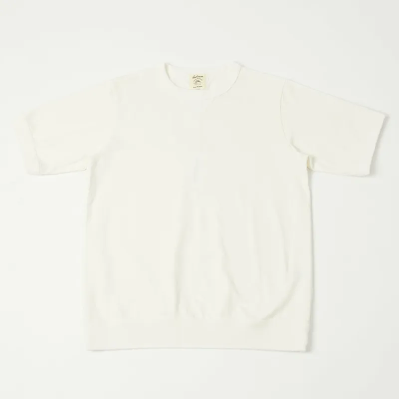 Jackman Dotsume Rib T-Shirt - Off White sold by Son of a Stag