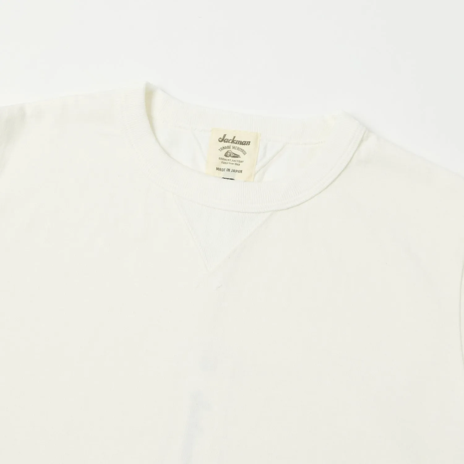 Jackman Dotsume Rib T-Shirt - Off White sold by Son of a Stag product image thumbnail 2