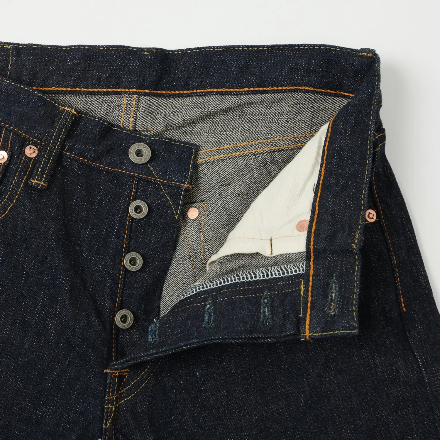 ONI Denim 525-NI 16.5oz Natural Indigo Relaxed Tapered Jean - One Wash sold by Son of a Stag product image thumbnail 4