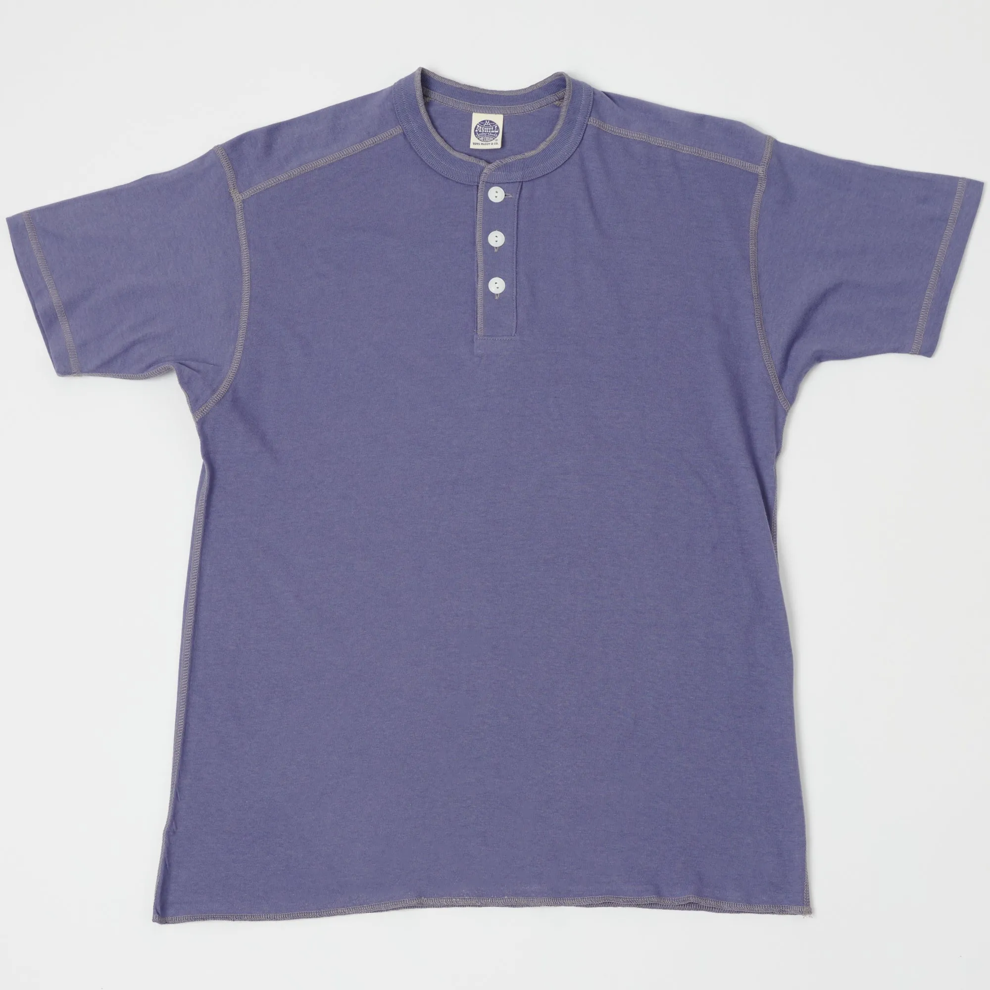 TOYS McCOY Union Henley - Purple Blue sold by Son of a Stag