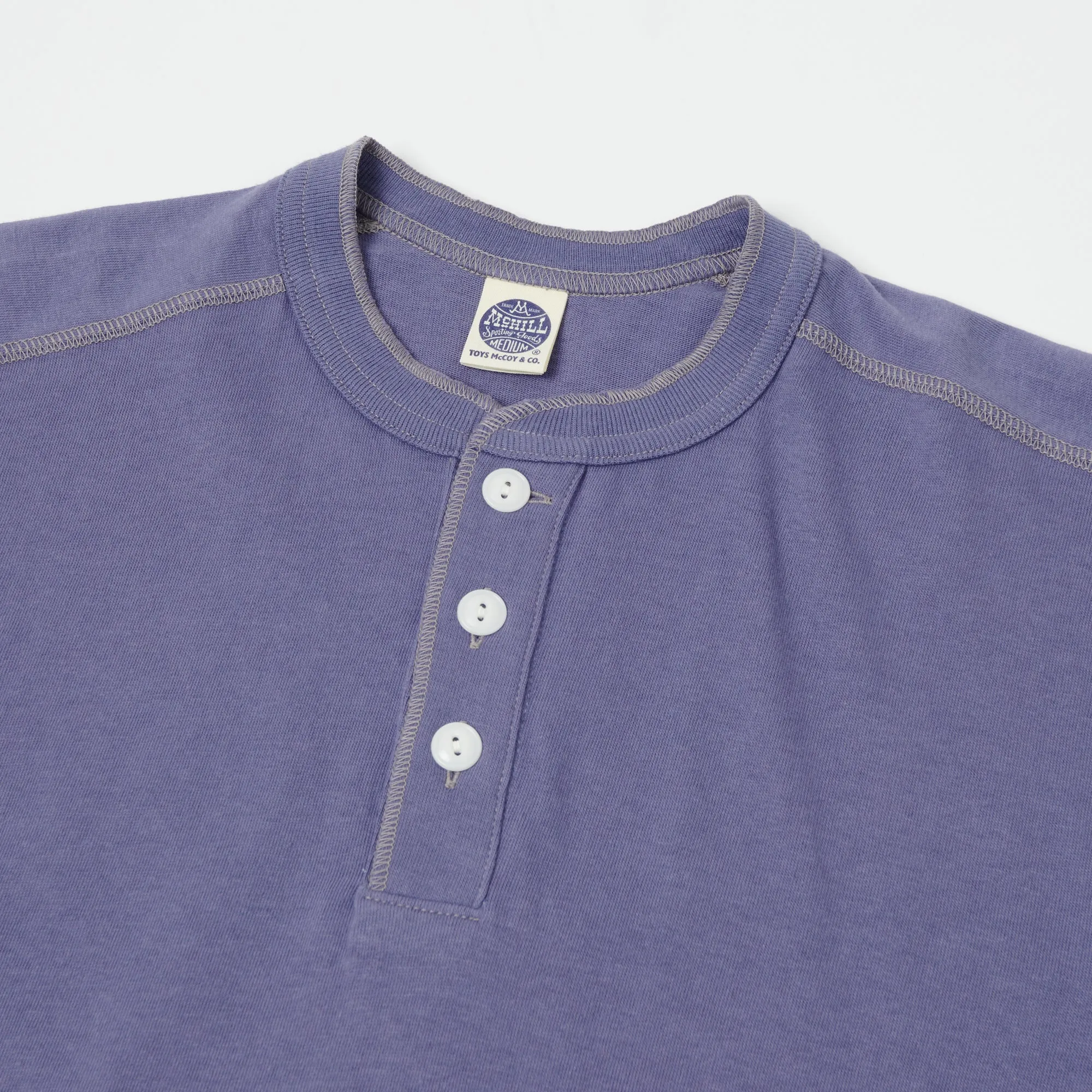 TOYS McCOY Union Henley - Purple Blue sold by Son of a Stag product image thumbnail 2