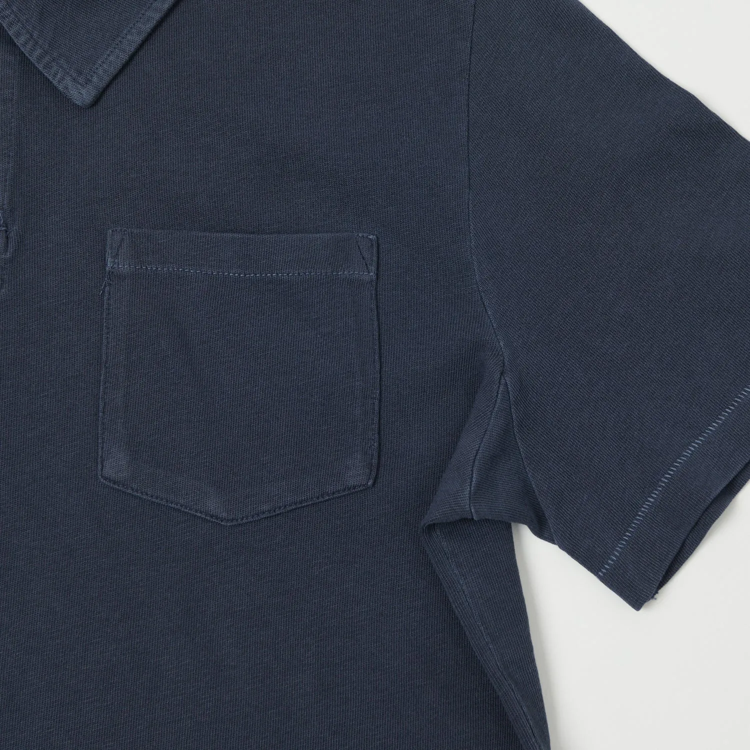 Merz b. Schwanen 'Good Basics' Polo Shirt - Denim Blue sold by Son of a Stag product image thumbnail 4