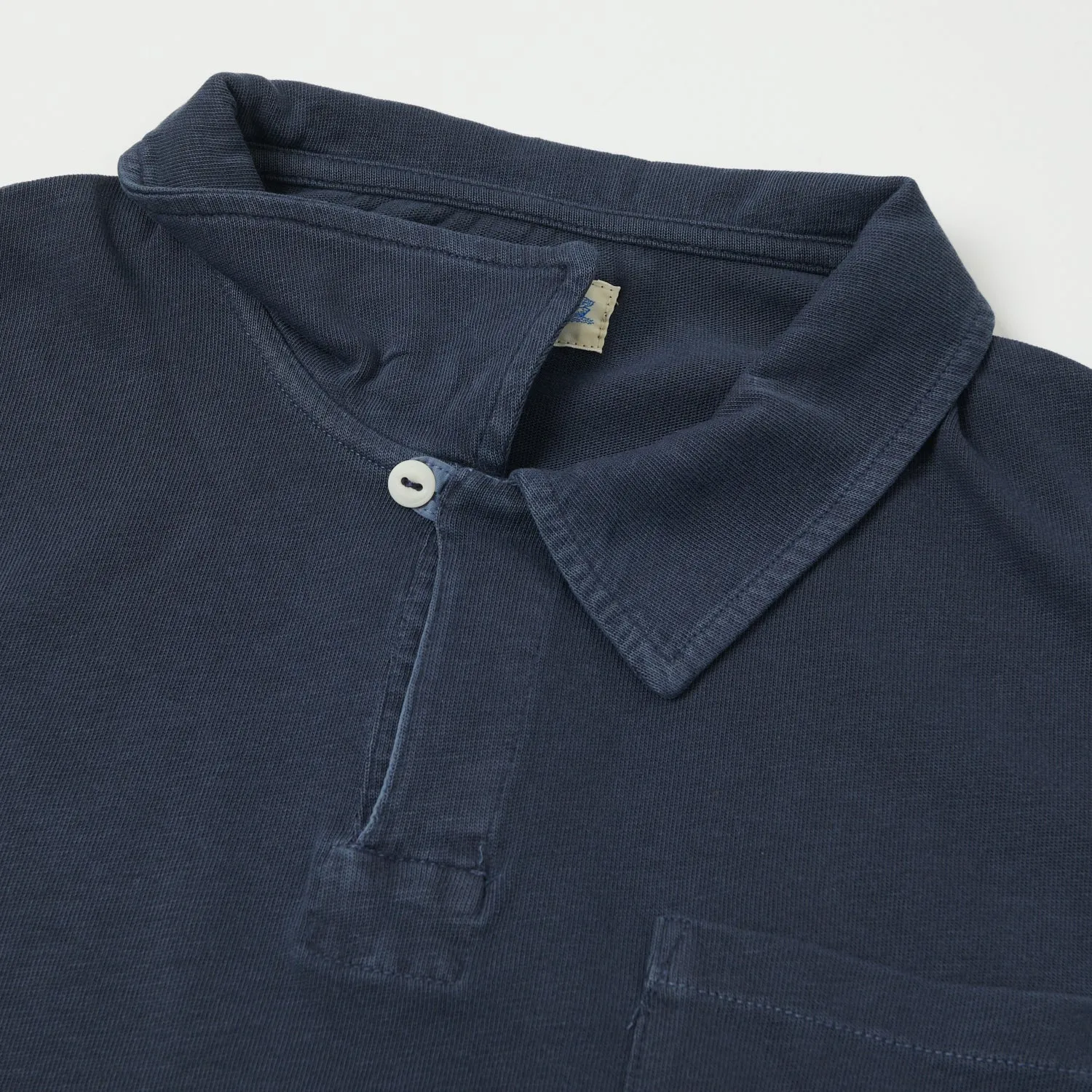Merz b. Schwanen 'Good Basics' Polo Shirt - Denim Blue sold by Son of a Stag product image thumbnail 5