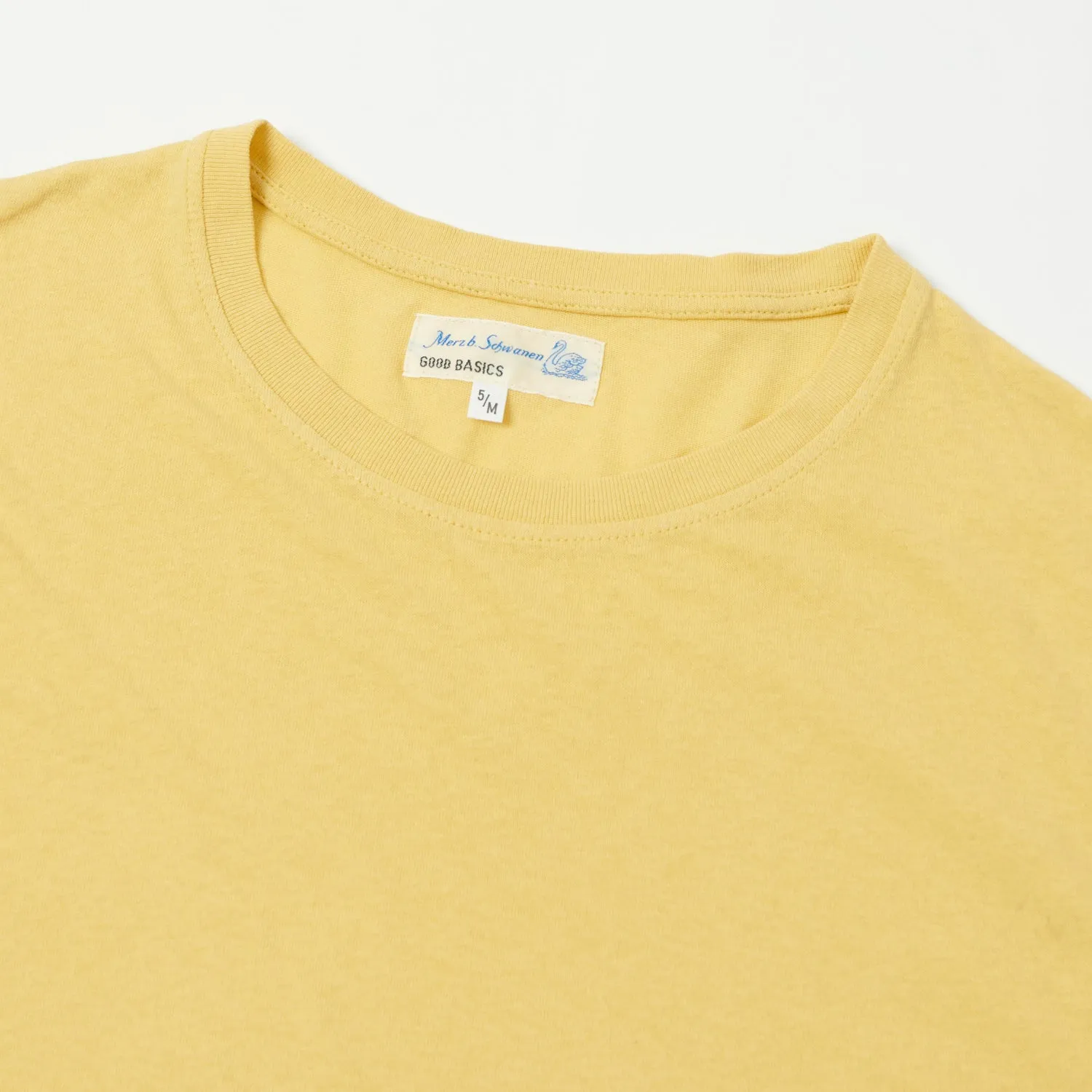 Merz b. Schwanen 'Good Basics' Vintage Wash T-Shirt - Sunshine sold by Son of a Stag product image thumbnail 2