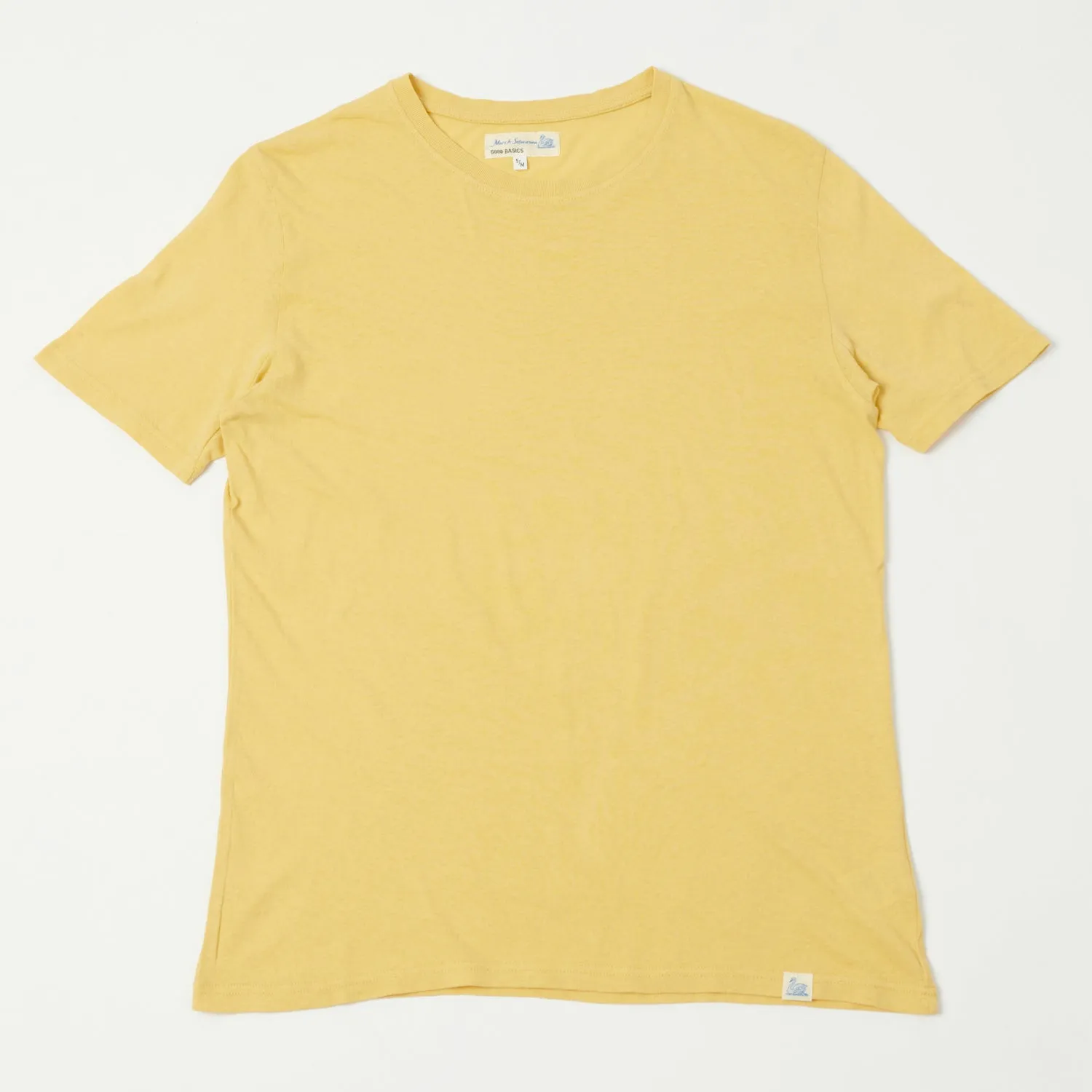 Merz b. Schwanen 'Good Basics' Vintage Wash T-Shirt - Sunshine sold by Son of a Stag