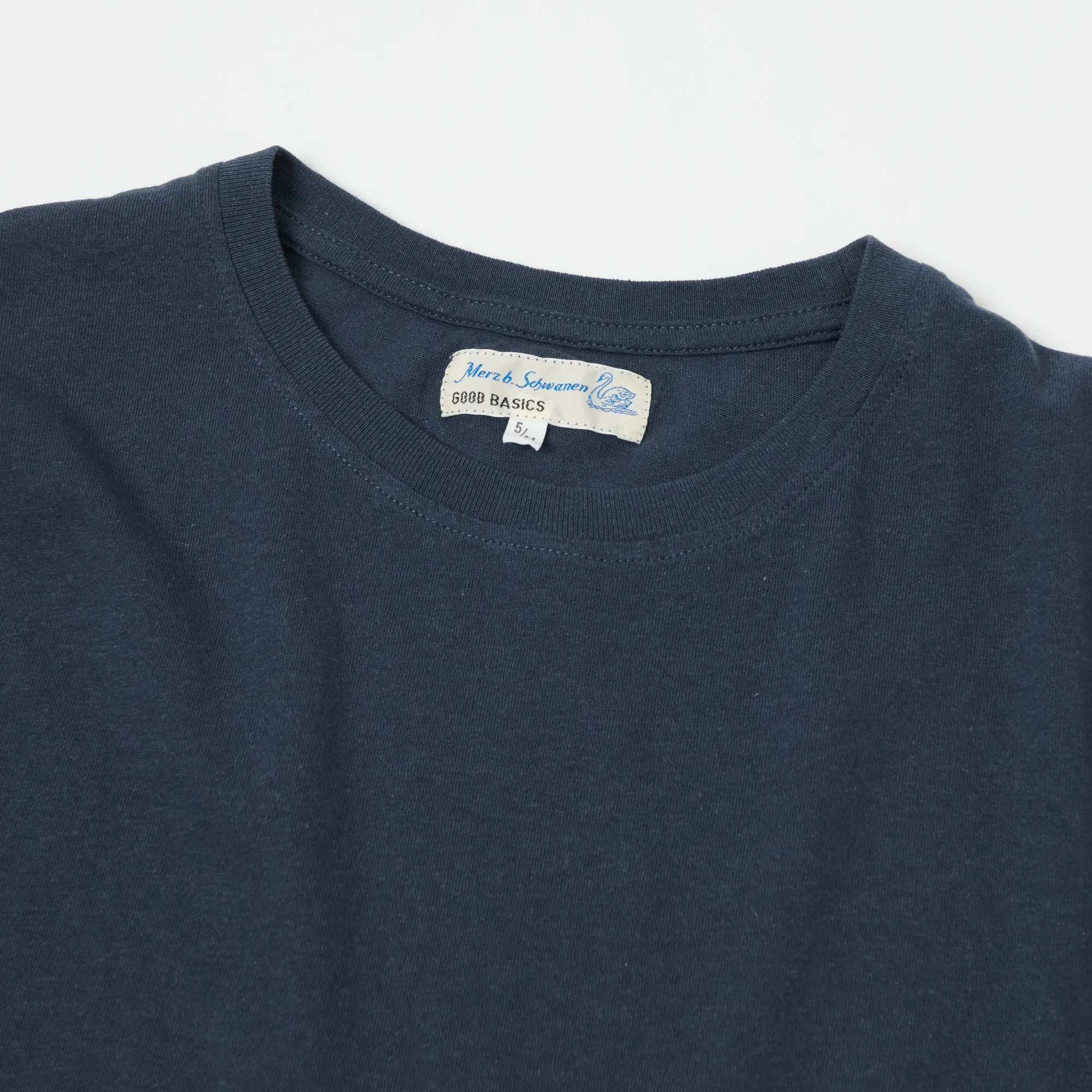 Merz b. Schwanen 'Good Basics' Vintage Wash T-Shirt - Denim Blue sold by Son of a Stag product image thumbnail 2