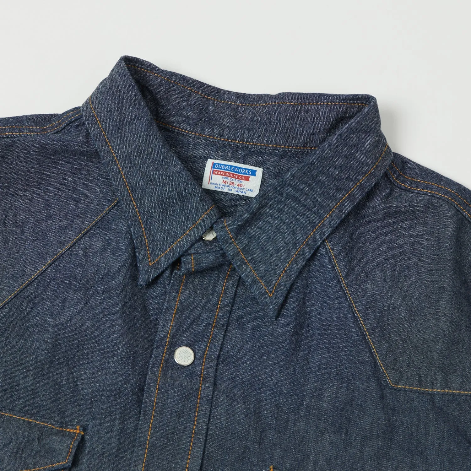 Dubbleworks Lot. 43001 Chambray Western Shirt - Navy Blue sold by Son of a Stag product image thumbnail 2
