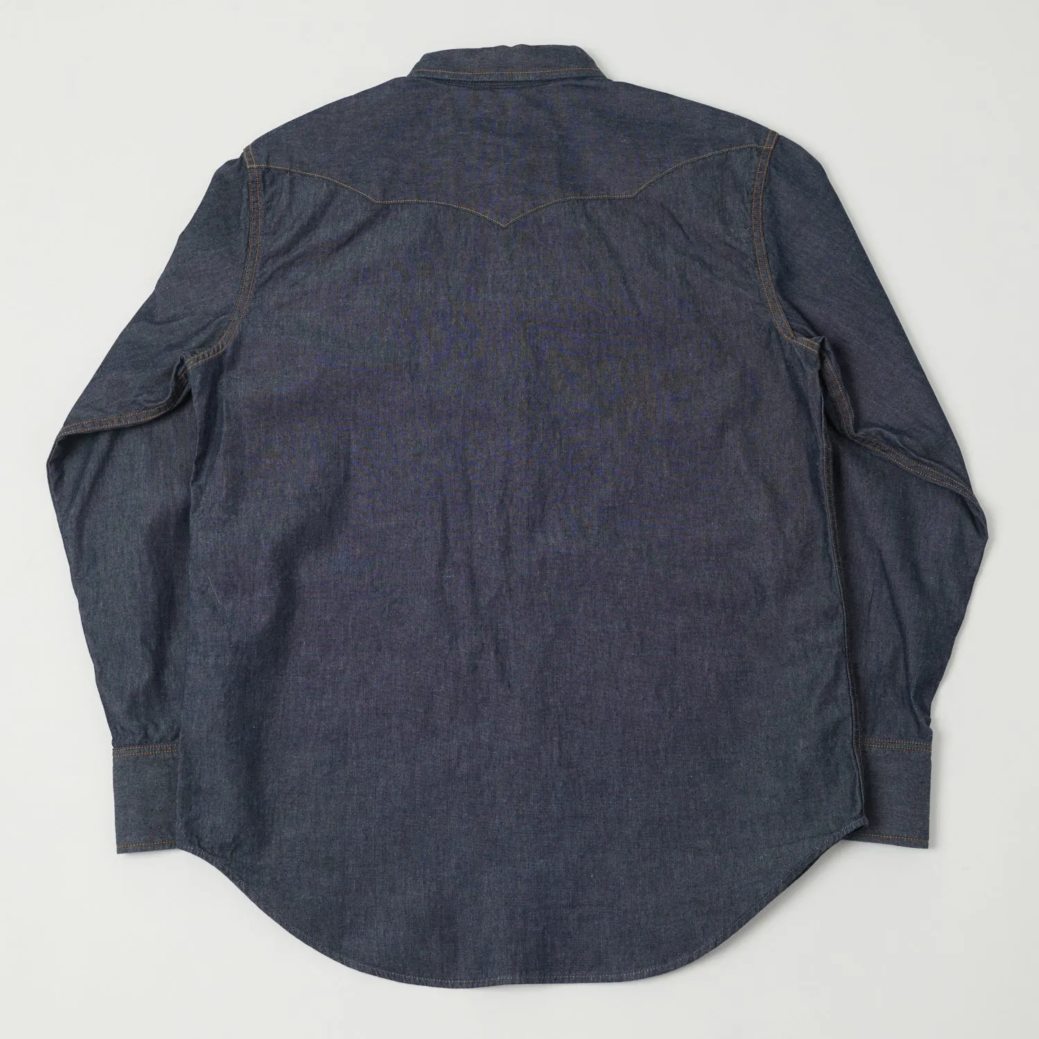 Dubbleworks Lot. 43001 Chambray Western Shirt - Navy Blue sold by Son of a Stag product image thumbnail 5