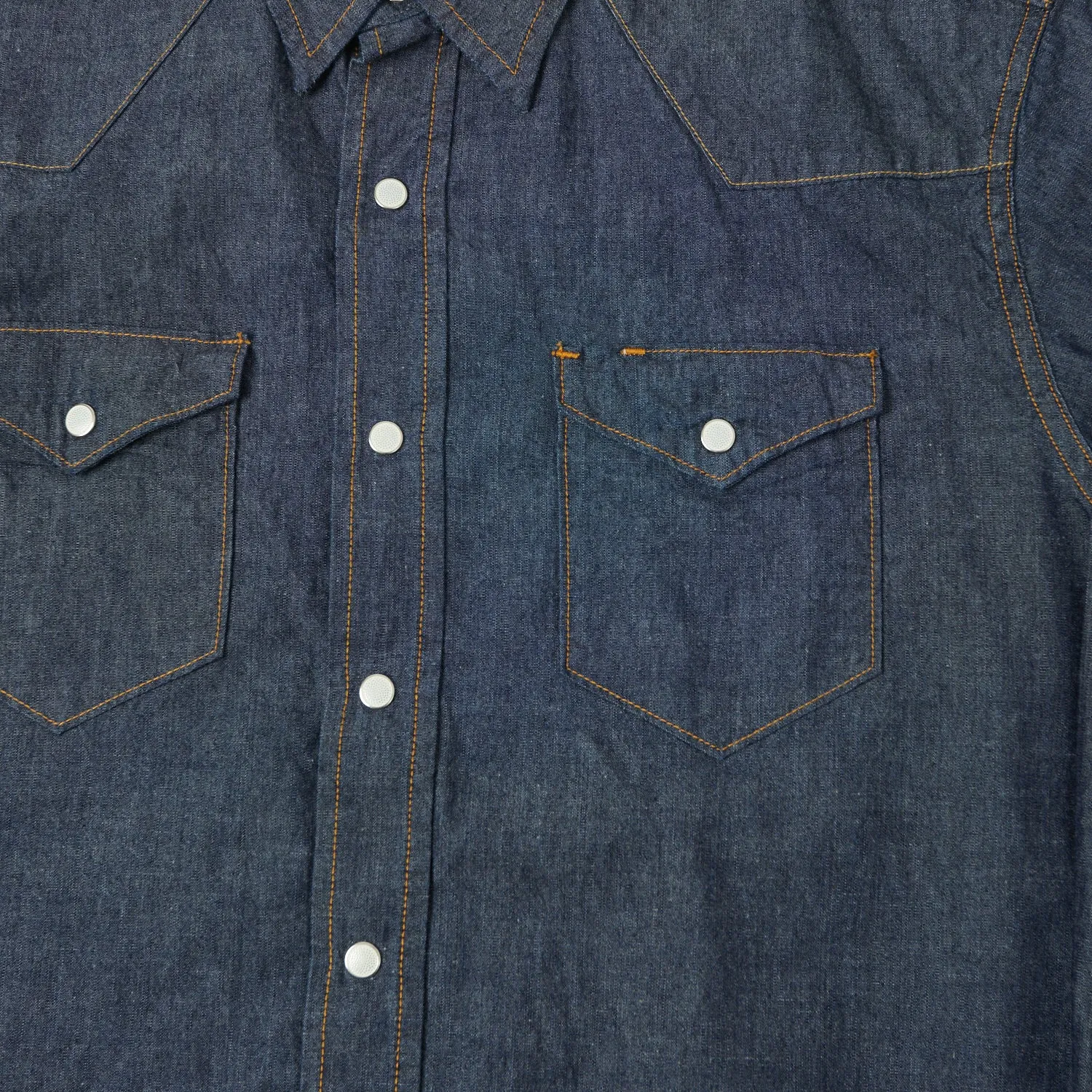 Dubbleworks Lot. 43001 Chambray Western Shirt - Navy Blue sold by Son of a Stag product image thumbnail 4