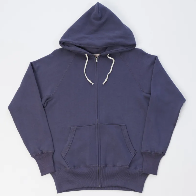 Warehouse & Co 451 Raglan Sleeve Full Zip Hoodie - Eggplant sold by Son of a Stag