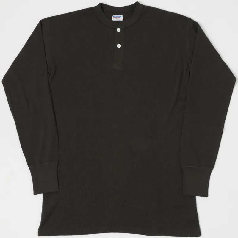 Dubbleworks Long Sleeve Thermal Henley - Sumikuro sold by Son of a Stag