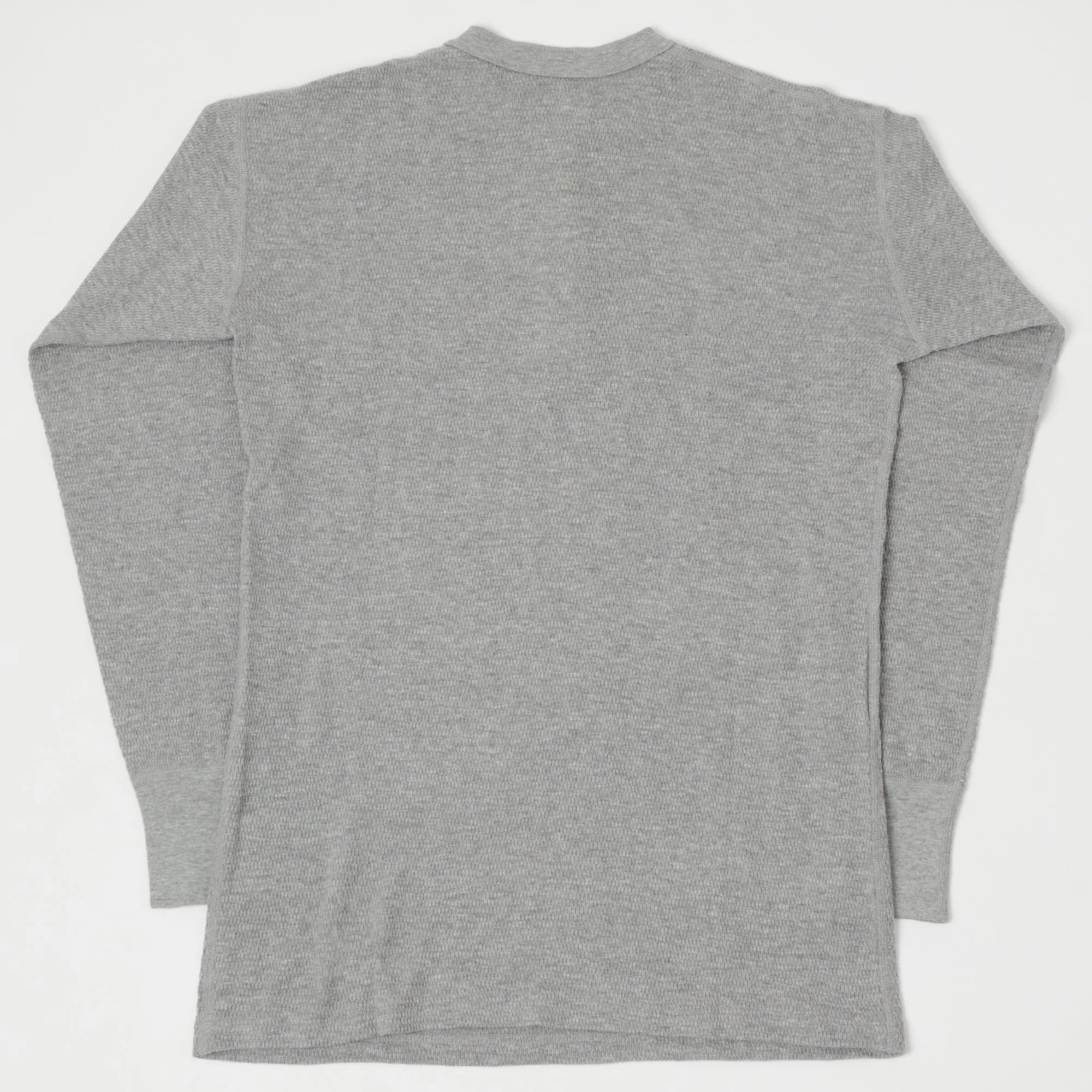 Dubbleworks Long Sleeve Thermal Henley - Heather Grey sold by Son of a Stag product image thumbnail 3