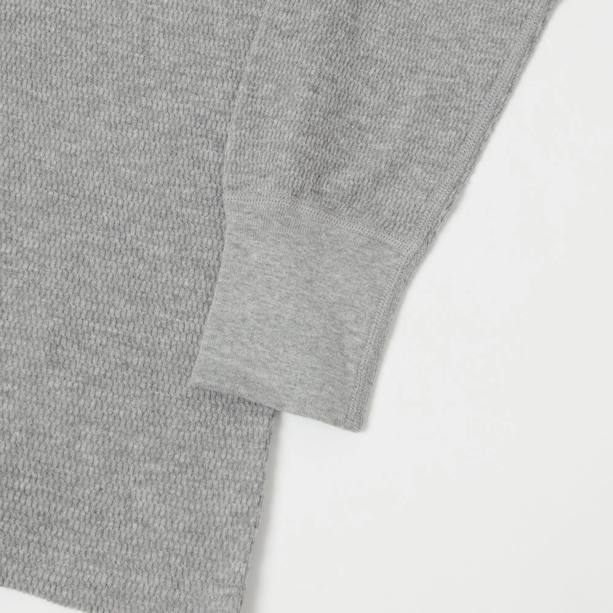 Dubbleworks Long Sleeve Thermal Henley - Heather Grey sold by Son of a Stag product image thumbnail 4