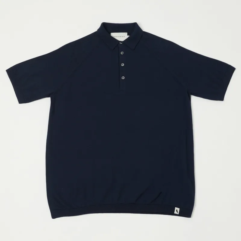 Peregrine Jones Polo Shirt - Navy sold by Son of a Stag