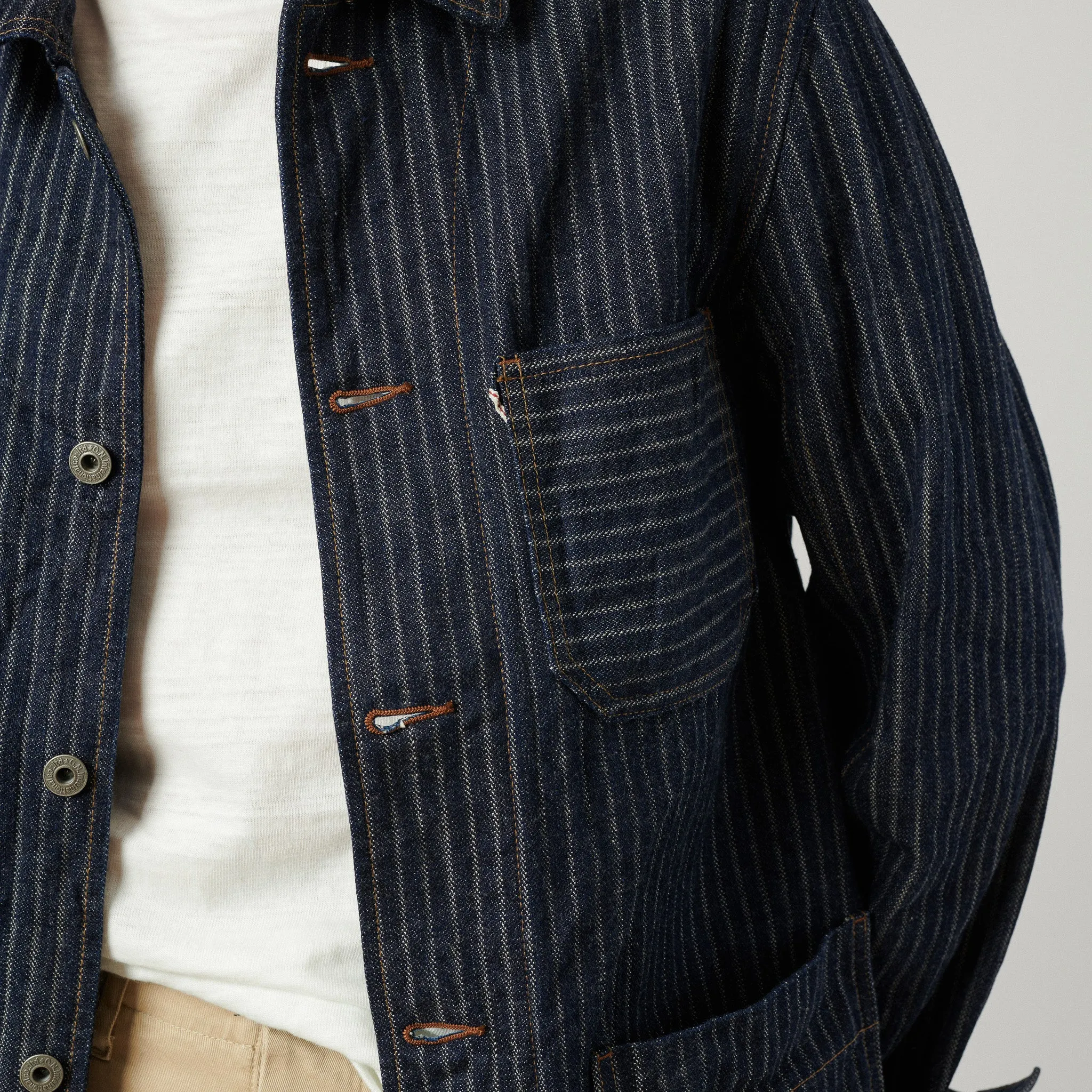 ONI Denim 03101-HJS 12oz Drop Needle Coverall Jacket - One Wash sold by Son of a Stag product image thumbnail 2