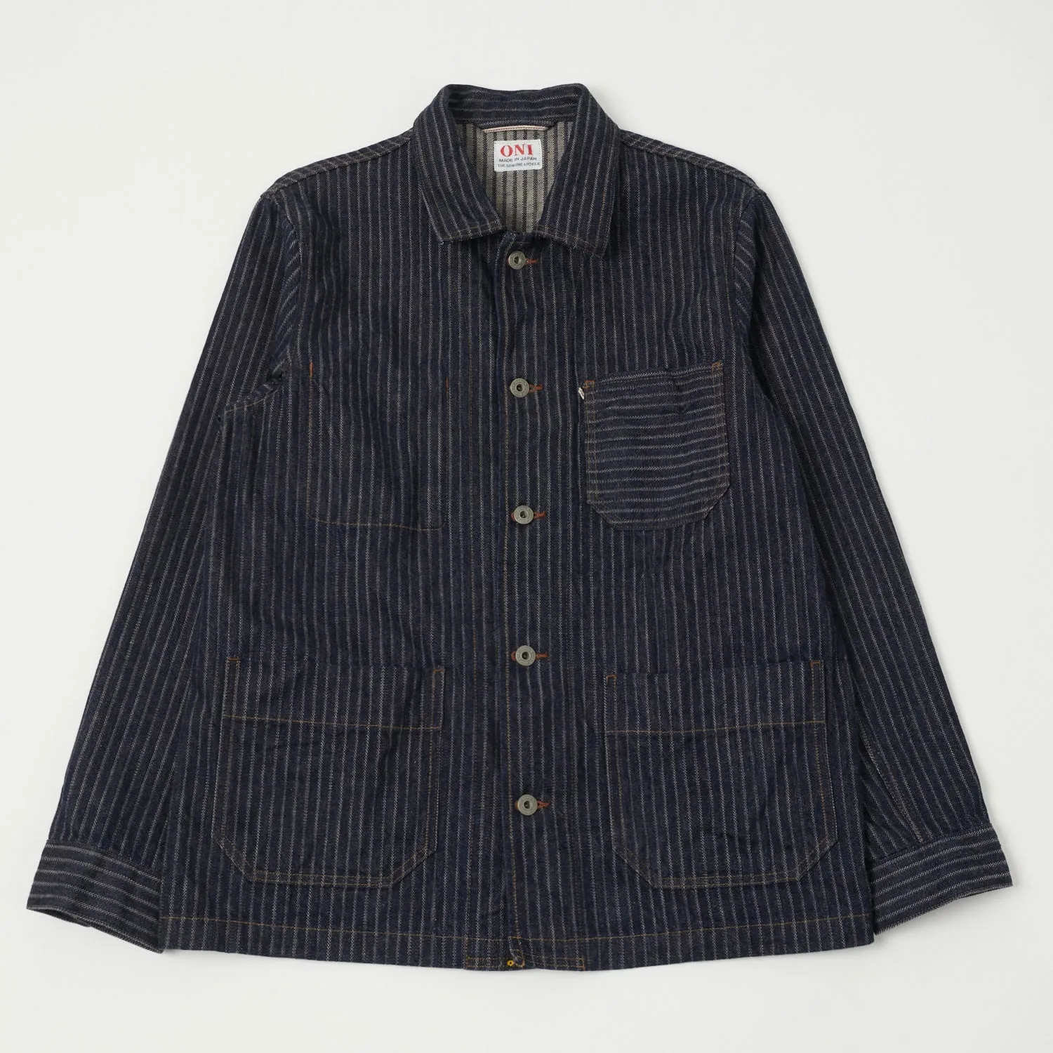 ONI Denim 03101-HJS 12oz Drop Needle Coverall Jacket - One Wash sold by Son of a Stag