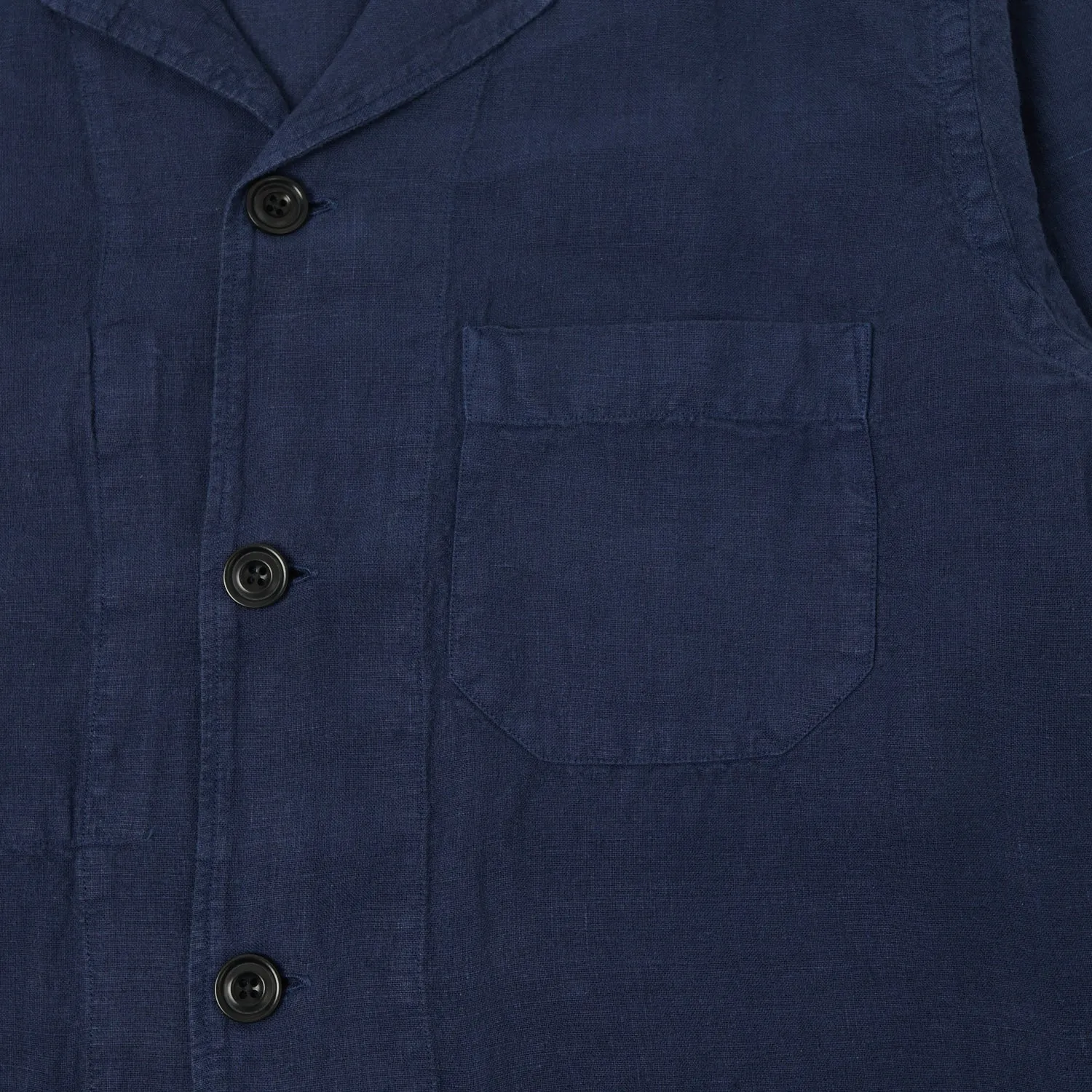 Hartford 'Perry Pat' Linen Work Jacket - Indigo sold by Son of a Stag product image thumbnail 3
