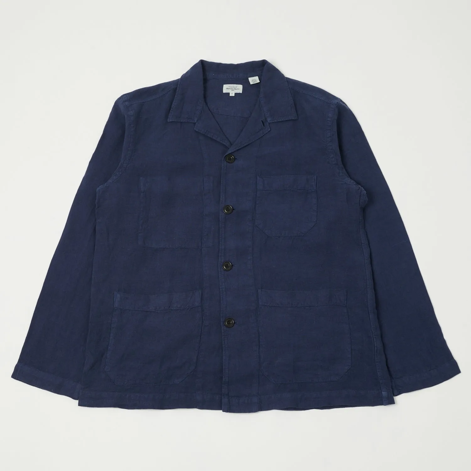 Hartford 'Perry Pat' Linen Work Jacket - Indigo sold by Son of a Stag