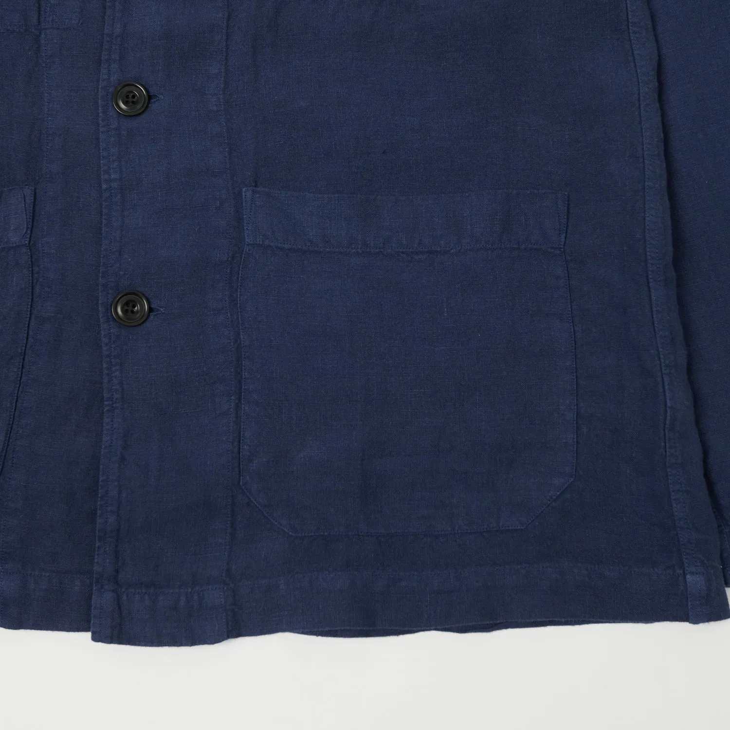 Hartford 'Perry Pat' Linen Work Jacket - Indigo sold by Son of a Stag product image thumbnail 4