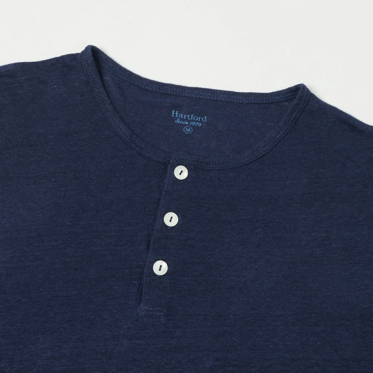 Hartford Linen Henley - Indigo sold by Son of a Stag product image thumbnail 2