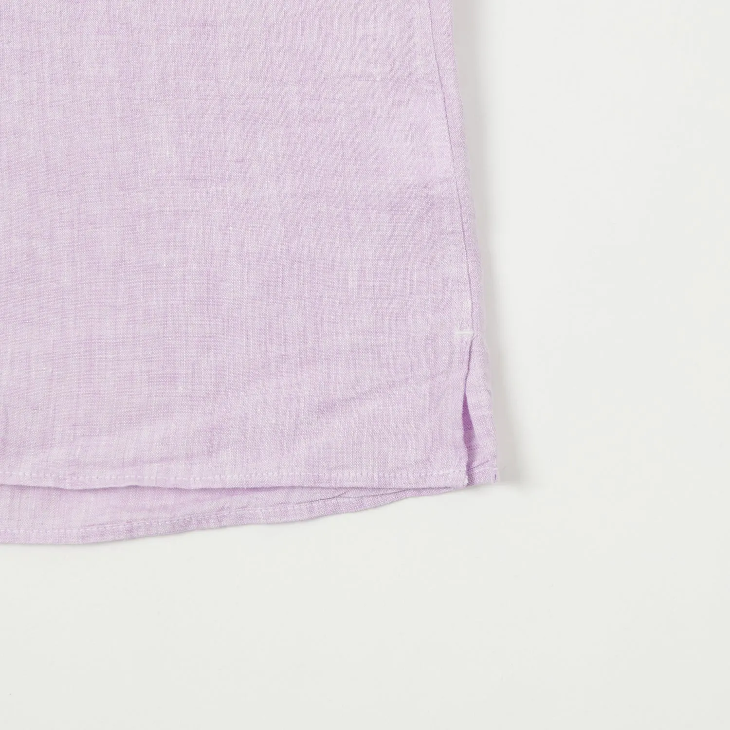 Hartford 'Palm' Camp Collar Linen Shirt - Violet sold by Son of a Stag product image thumbnail 4