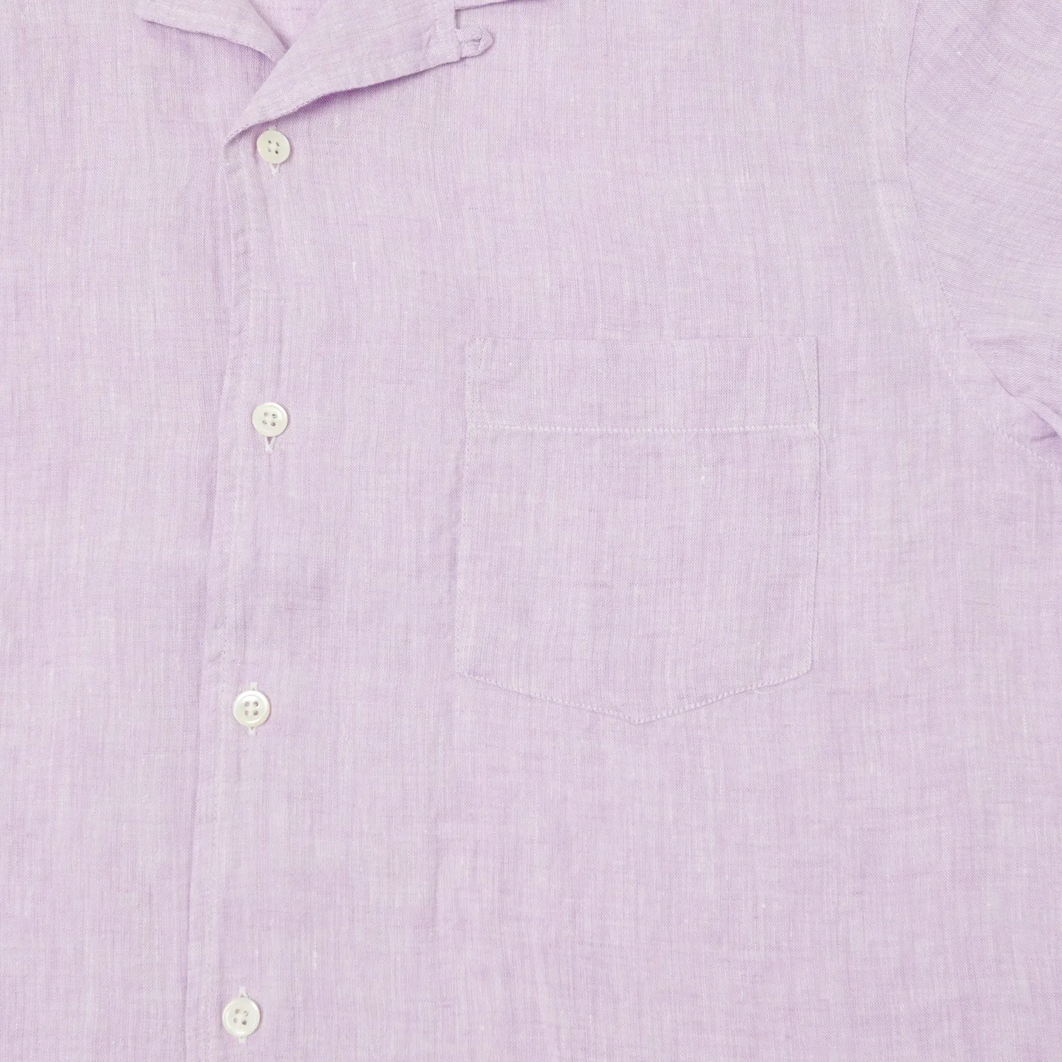 Hartford 'Palm' Camp Collar Linen Shirt - Violet sold by Son of a Stag product image thumbnail 3