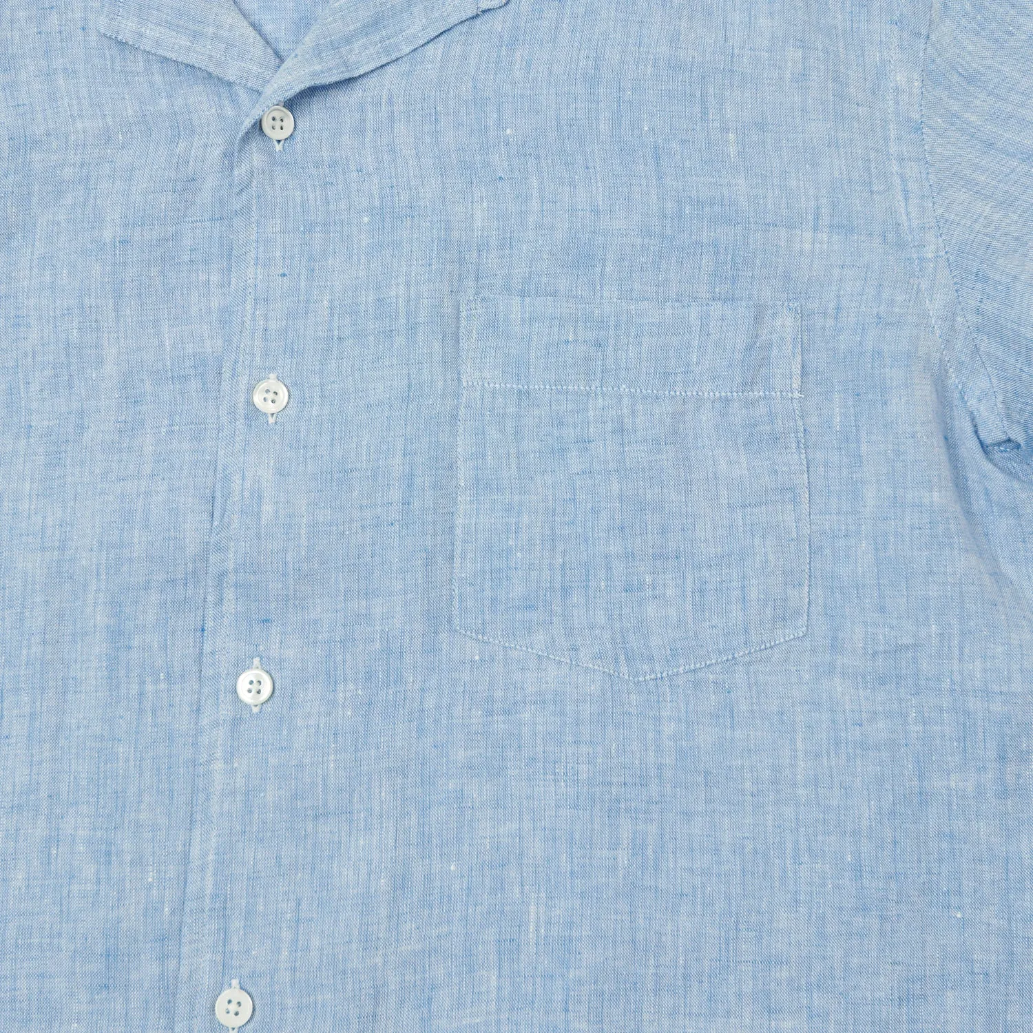 Hartford 'Palm' Camp Collar Linen Shirt - Sky sold by Son of a Stag product image thumbnail 3