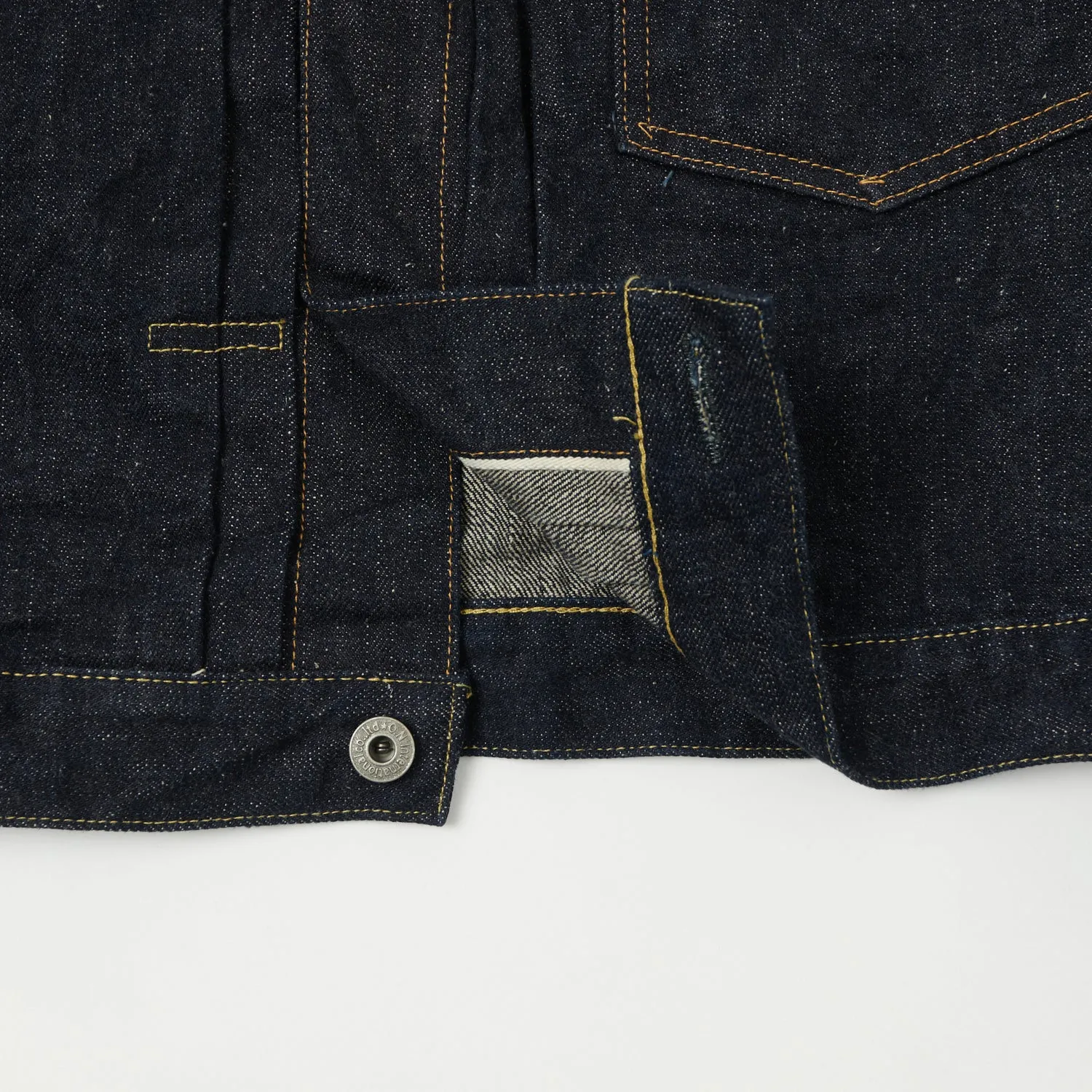 ONI Denim 01507-NI 16.5oz Natural Indigo Type-I Denim Jacket - One Wash sold by Son of a Stag product image thumbnail 3