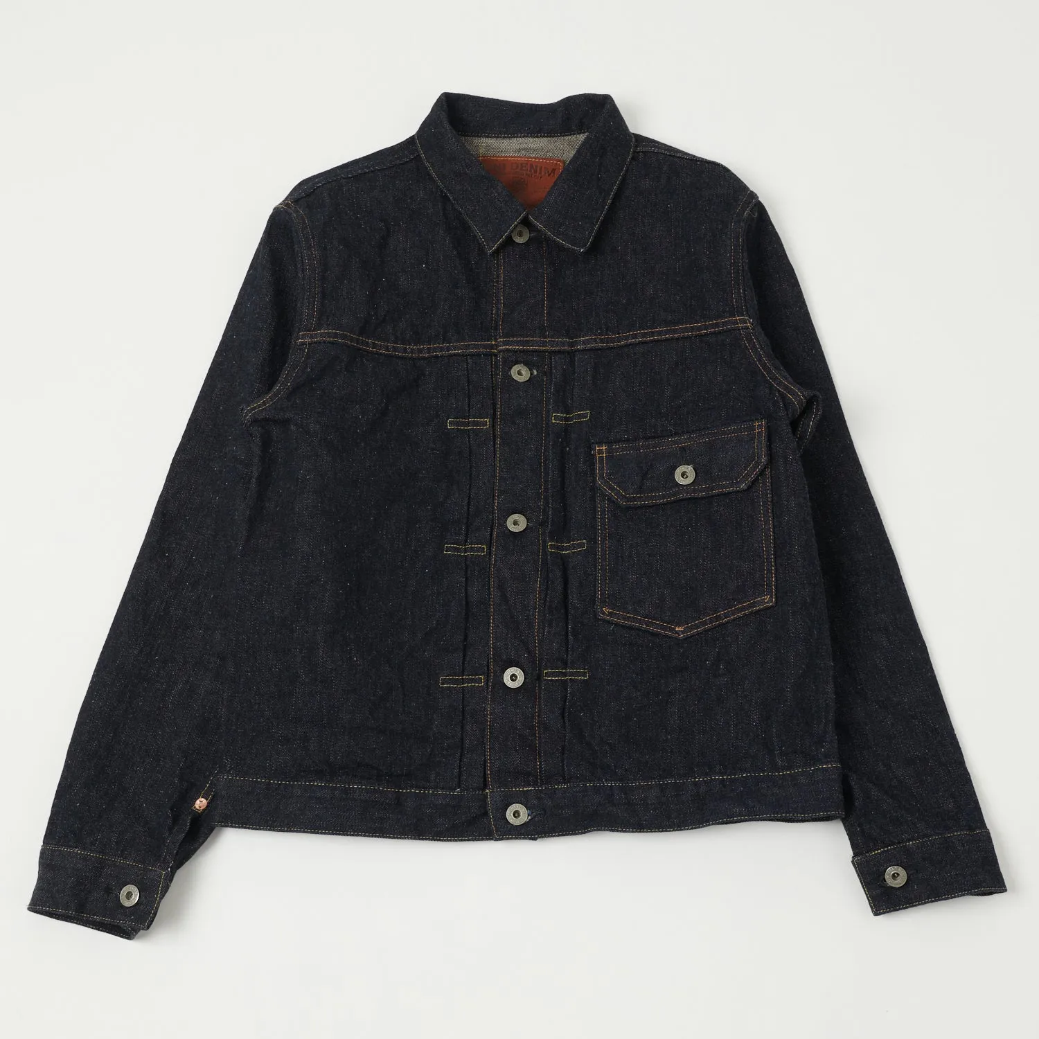 ONI Denim 01507-NI 16.5oz Natural Indigo Type-I Denim Jacket - One Wash sold by Son of a Stag