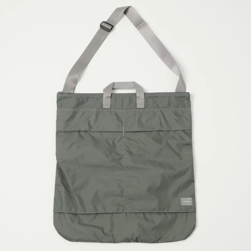 Porter-Yoshida & Co. Flex 2Way Helmet Bag - Grey sold by Son of a Stag