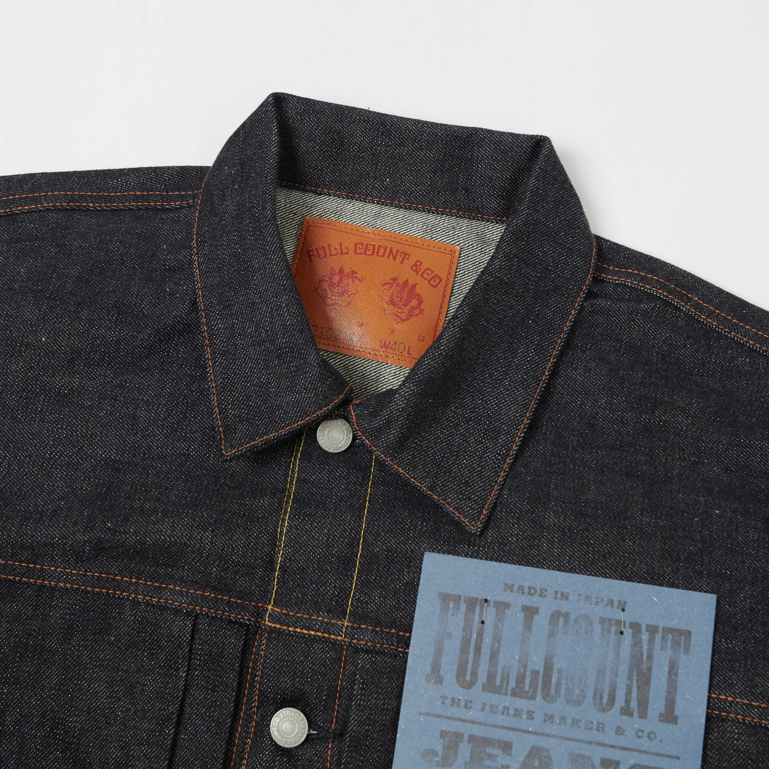 Full Count 2102XX 15.5oz Type II Denim Jacket - Raw sold by Son of a Stag product image thumbnail 2