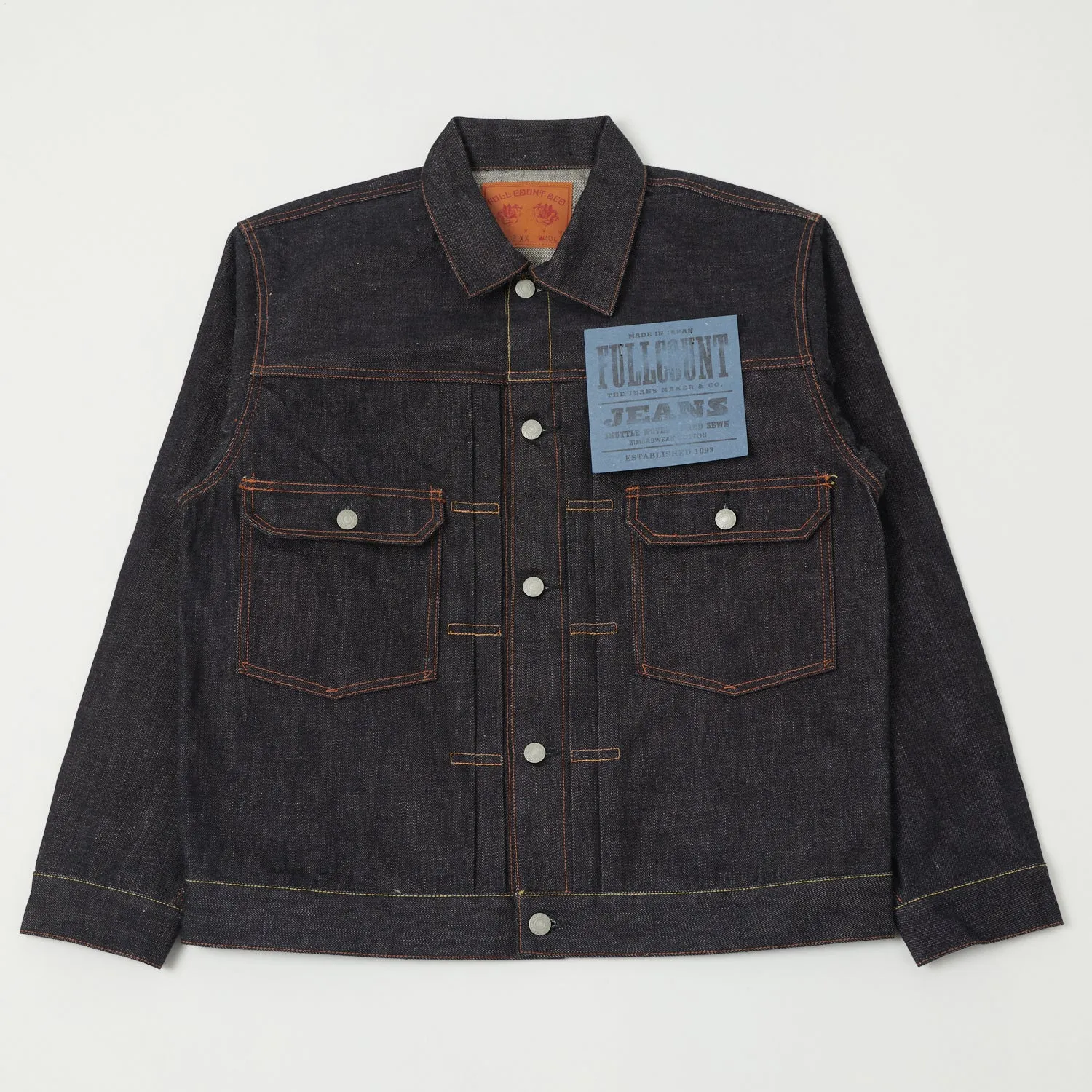 Full Count 2102XX 15.5oz Type II Denim Jacket - Raw sold by Son of a Stag