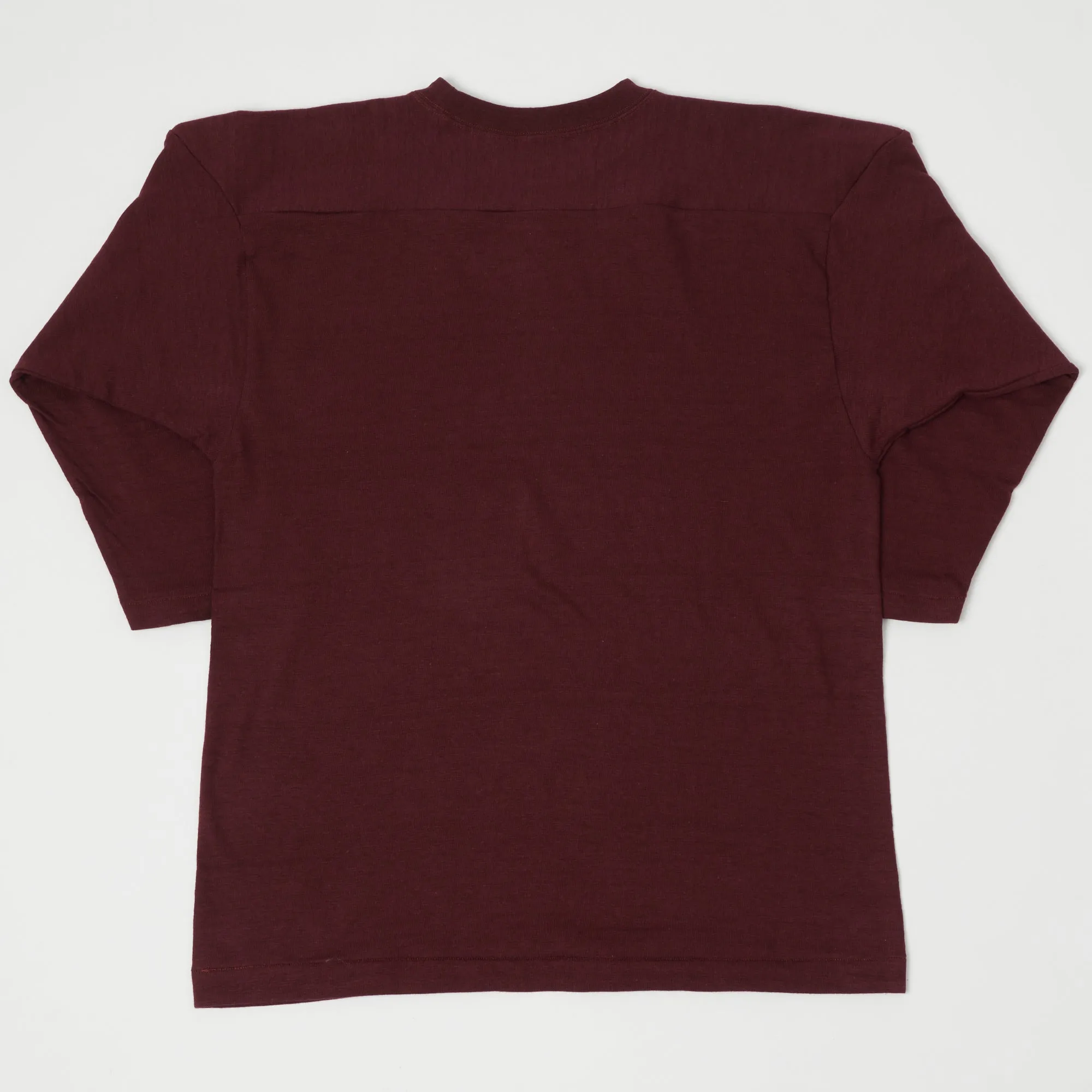 Warehouse & Co 4063 3/4 Sleeve Football T-Shirt - Bordeaux sold by Son of a Stag product image thumbnail 3
