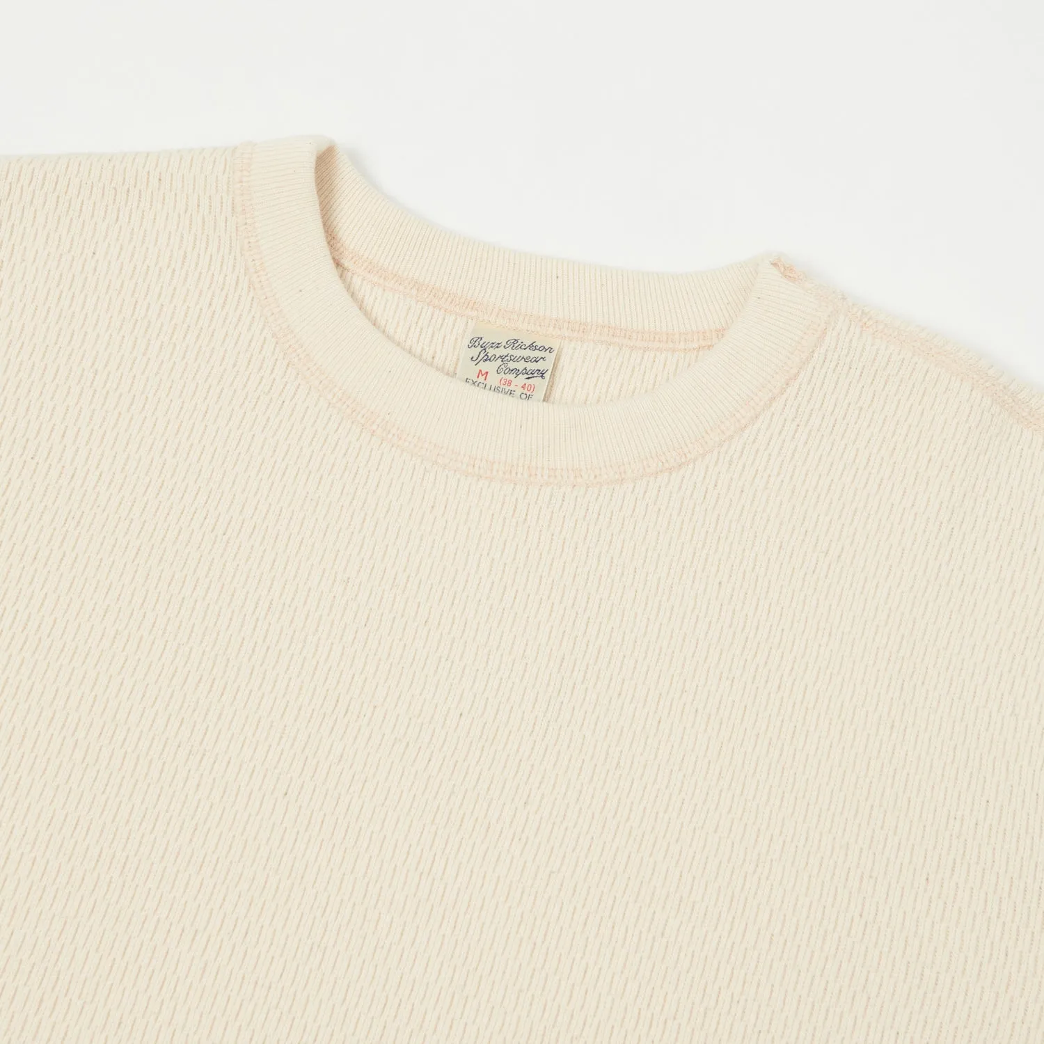 Buzz Rickson's Long Sleeve Thermal T-Shirt - Natural sold by Son of a Stag product image thumbnail 2