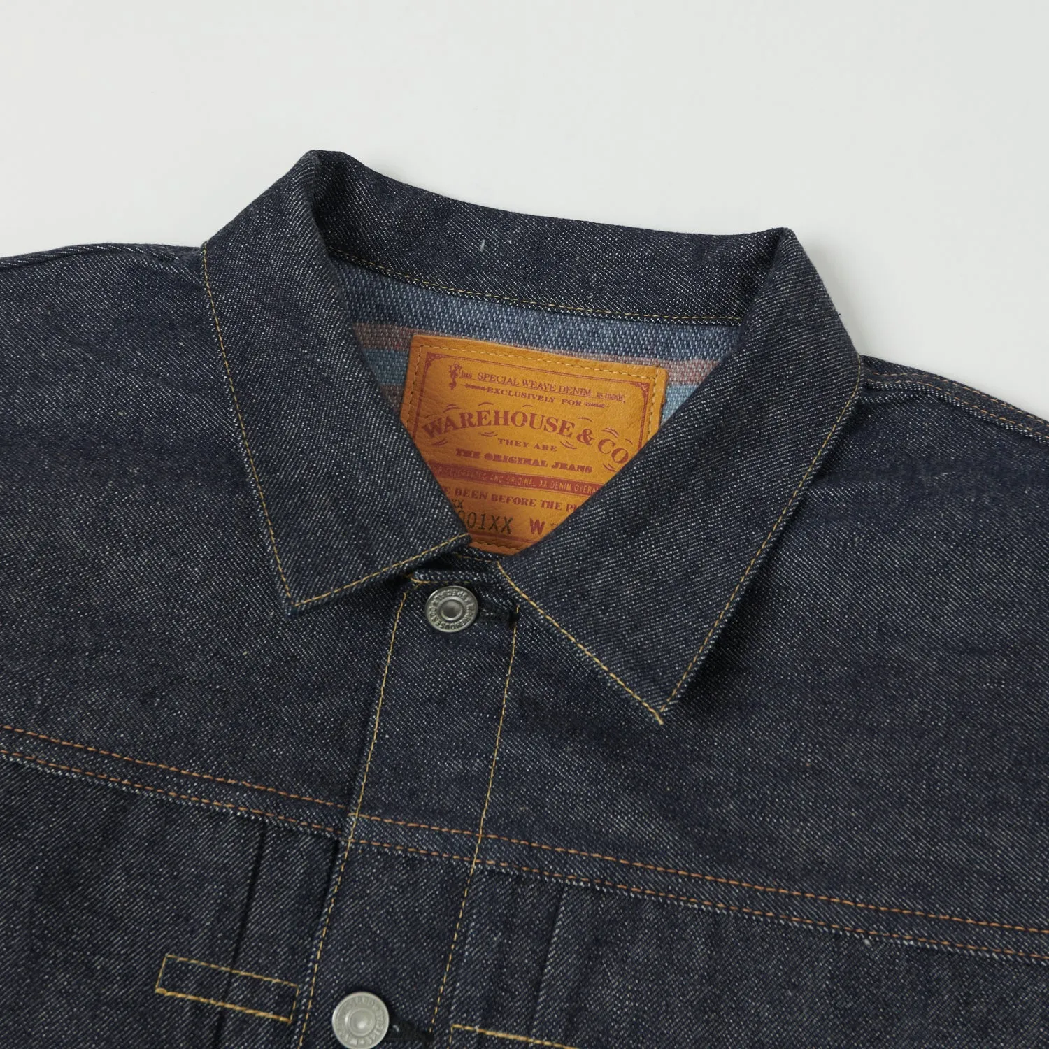 Warehouse & Co 2001XX (2000XX) Blanket Lined Type-I Denim Jacket - Raw sold by Son of a Stag product image thumbnail 2