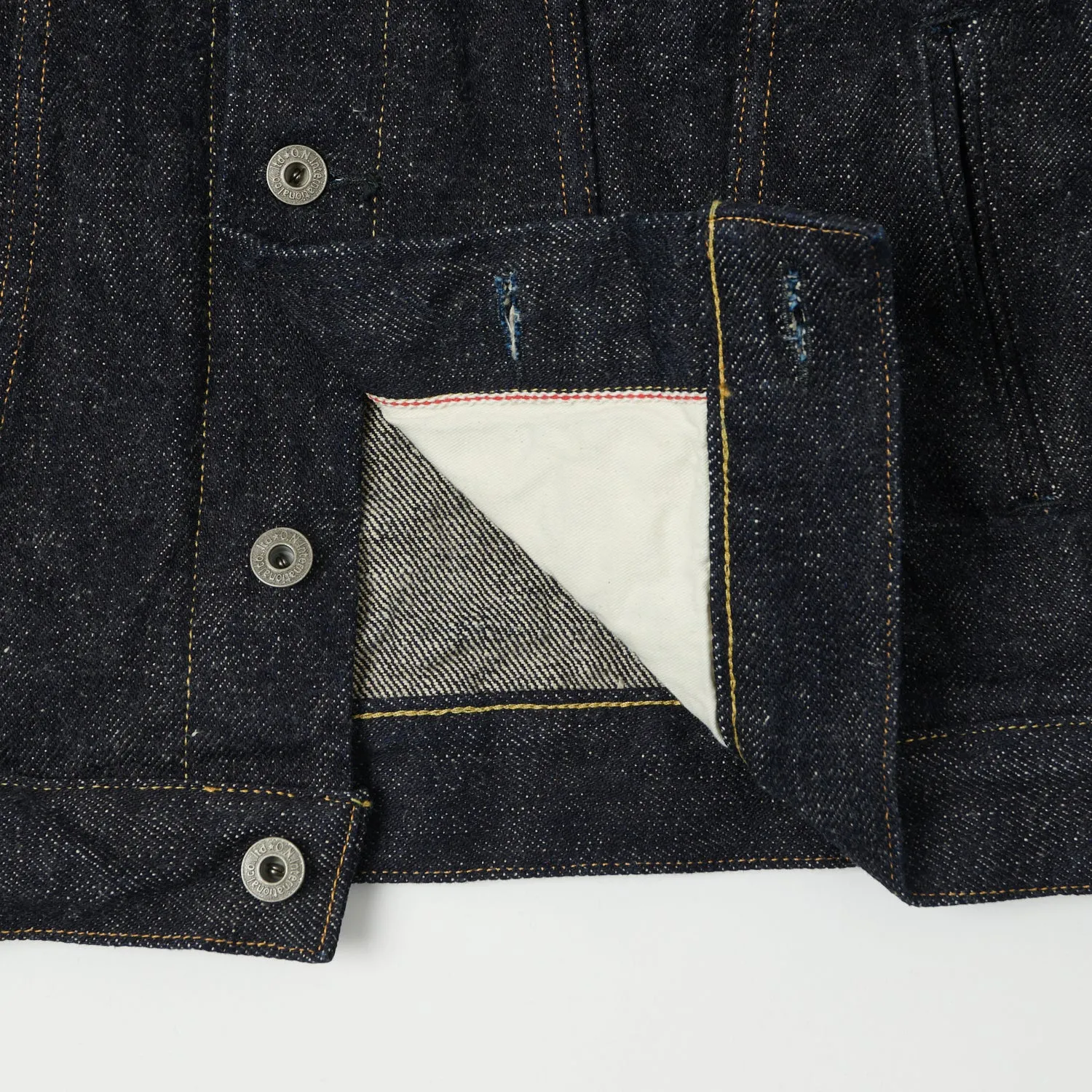 ONI Denim 02527P-DIZR 20oz 'Dark Indigo 'Secret Denim' Type-III Pocket Denim Jacket - One Wash sold by Son of a Stag product image thumbnail 3