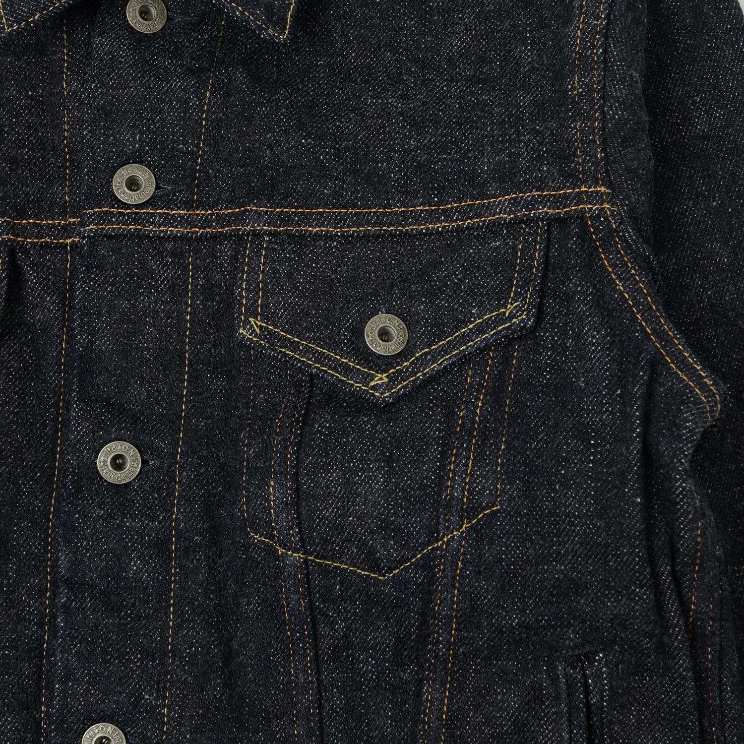 ONI Denim 02527P-DIZR 20oz 'Dark Indigo 'Secret Denim' Type-III Pocket Denim Jacket - One Wash sold by Son of a Stag product image thumbnail 4