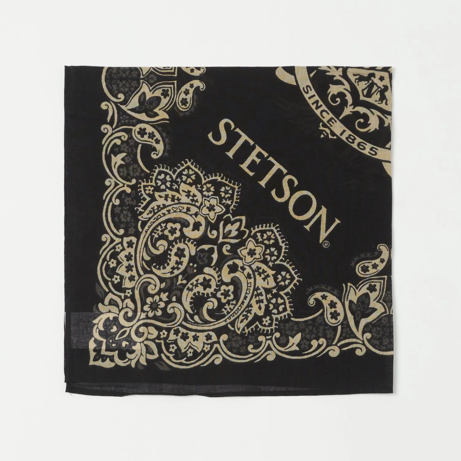 Stetson Cotton Bandana - Black sold by Son of a Stag