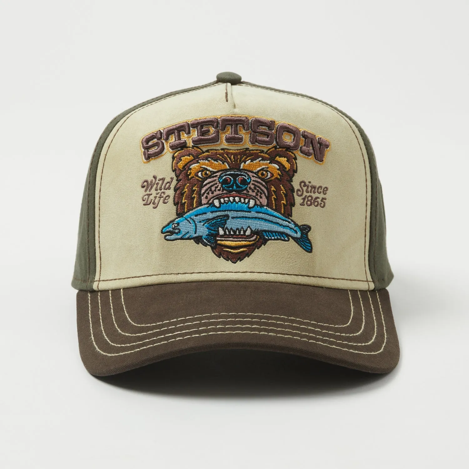 Stetson 'Wild Life' Trucker Cap - Olive/Brown sold by Son of a Stag product image thumbnail 2