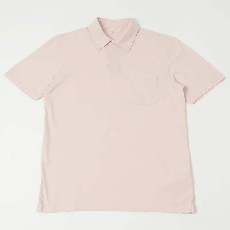 Hartford  Slub Jersey Polo Shirt - Faded Pink sold by Son of a Stag