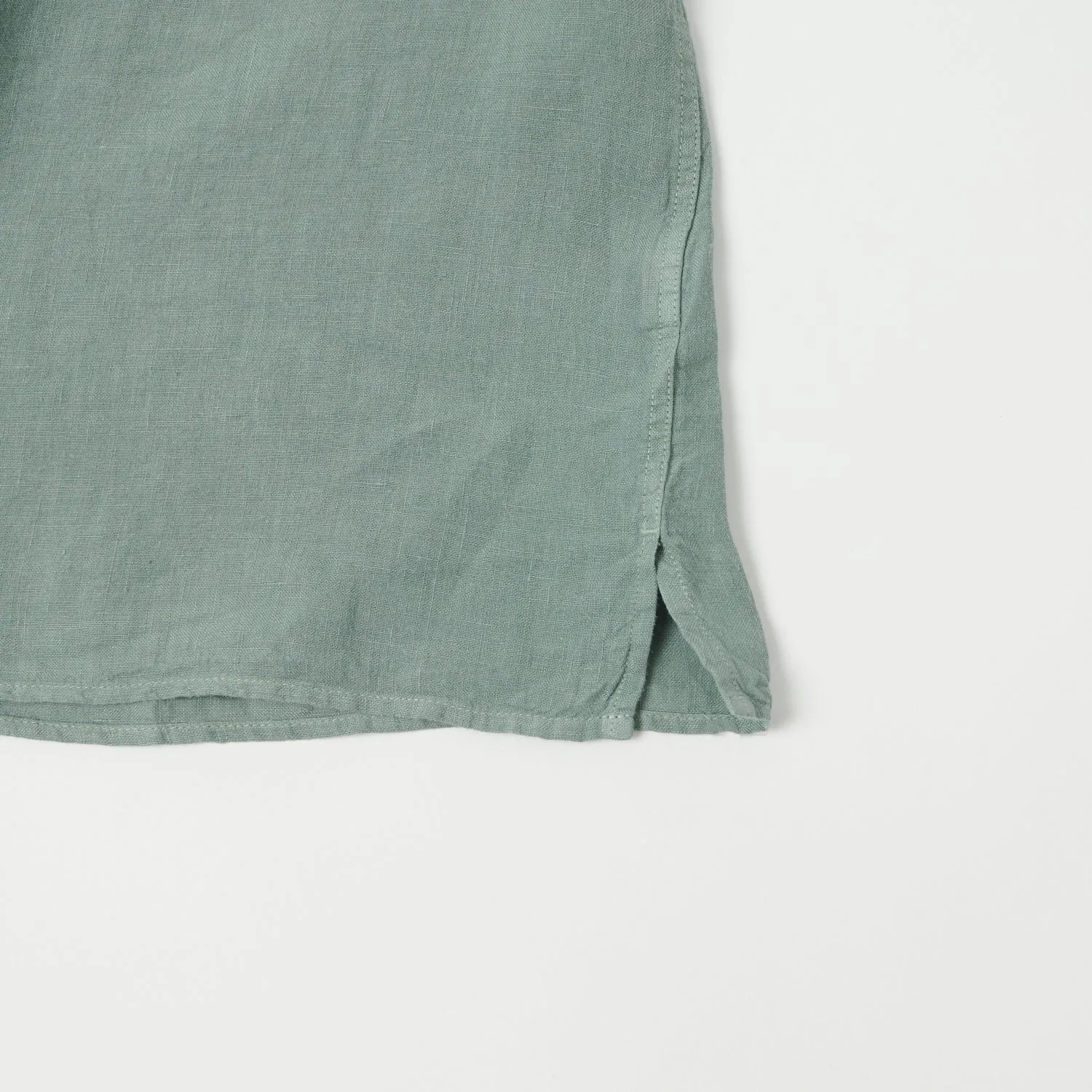 Hartford 'Palm' Camp Collar Linen Shirt - Cactus sold by Son of a Stag product image thumbnail 4