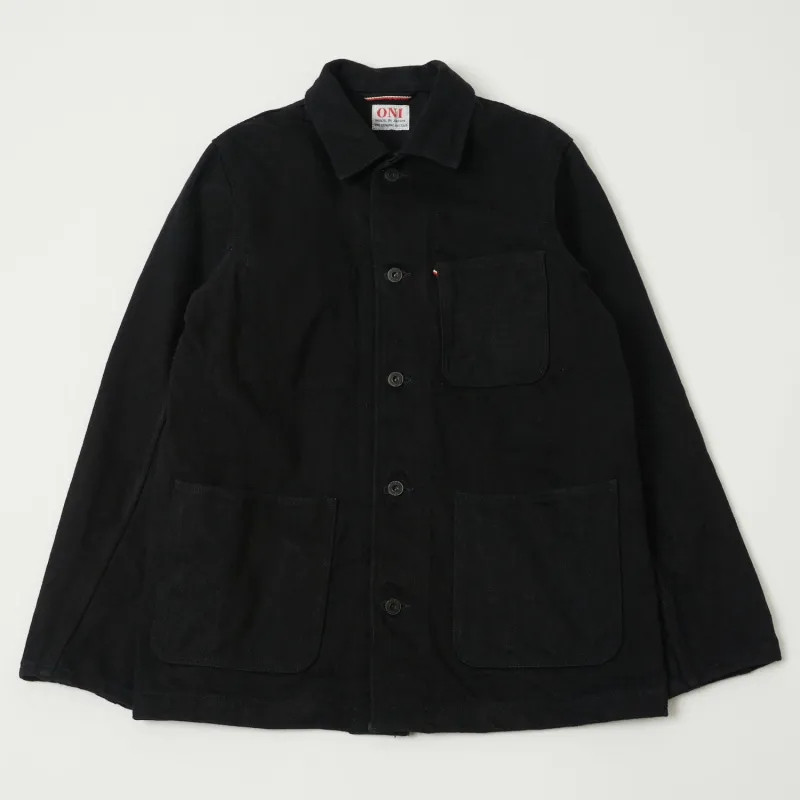 ONI Denim 03502ZR-BKBK 'Secret Denim' Coverall Jacket - Rinsed - Black sold by Son of a Stag