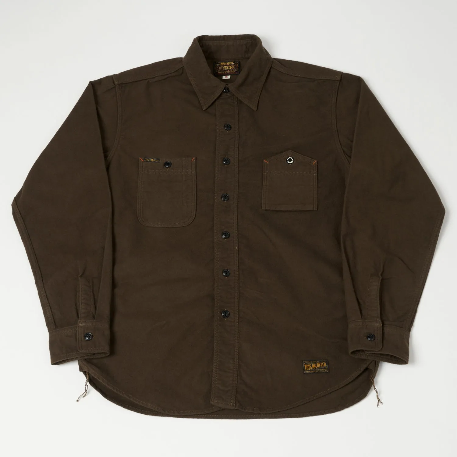 TOYS McCOY 'Oil Digger' Flannel Shirt - Brown sold by Son of a Stag