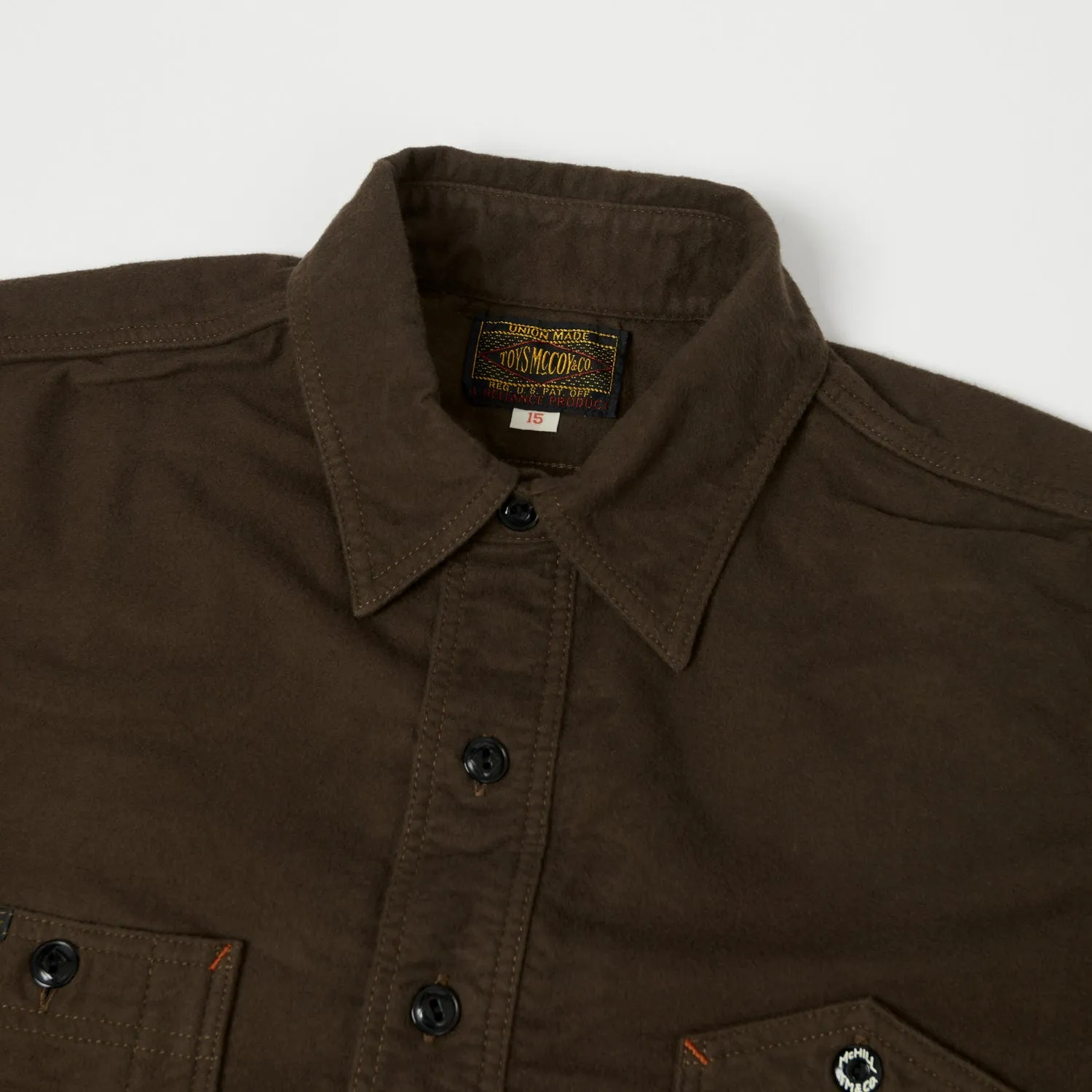 TOYS McCOY 'Oil Digger' Flannel Shirt - Brown sold by Son of a Stag product image thumbnail 2