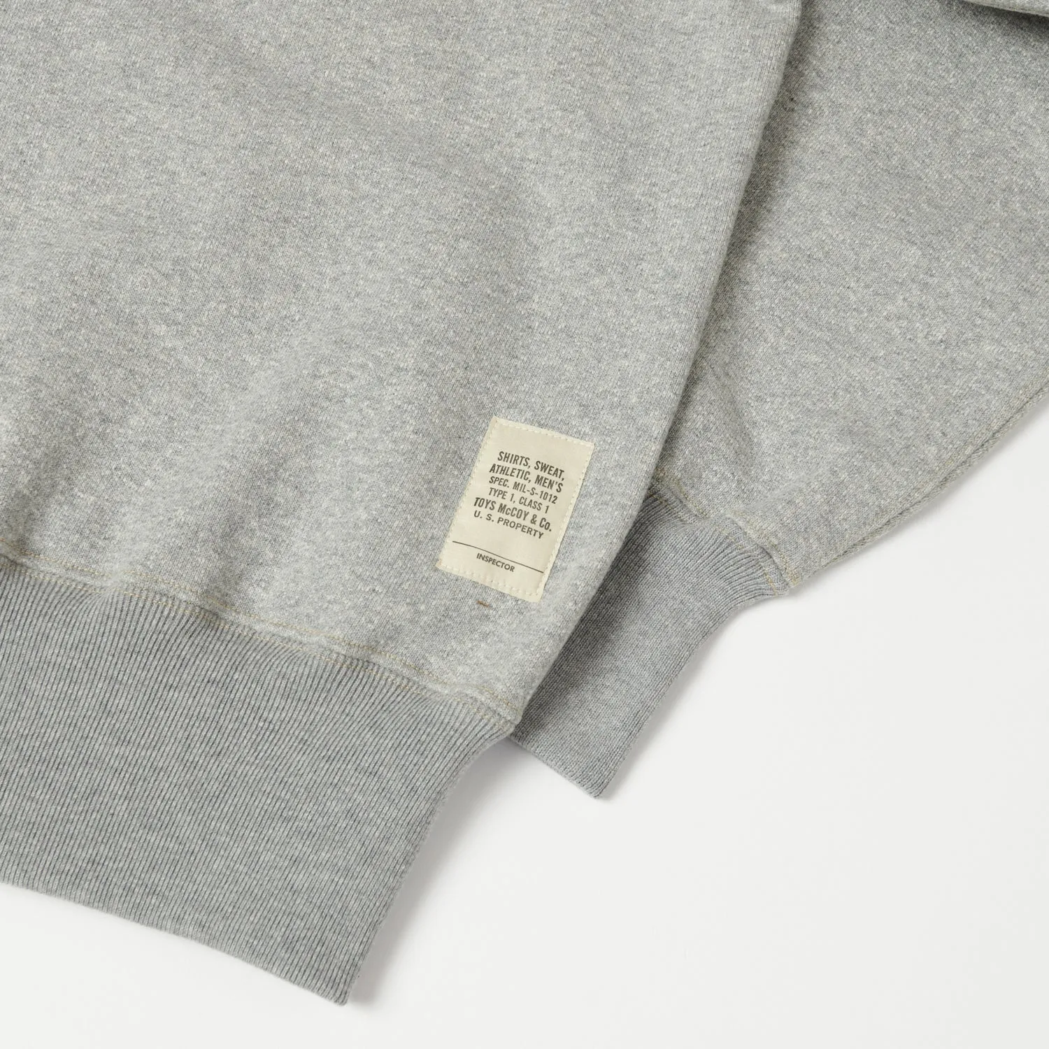 TOYS McCOY U.S.A.F Print Zip Through Hoodie - Heather Grey sold by Son of a Stag product image thumbnail 5