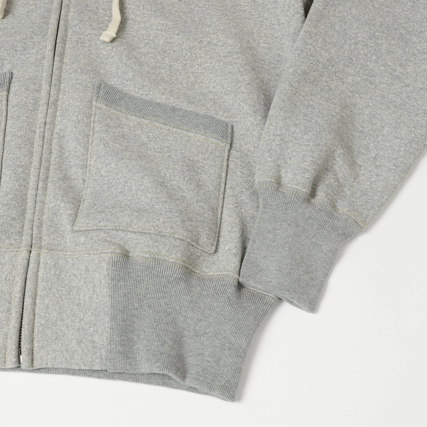 TOYS McCOY U.S.A.F Print Zip Through Hoodie - Heather Grey sold by Son of a Stag product image thumbnail 4