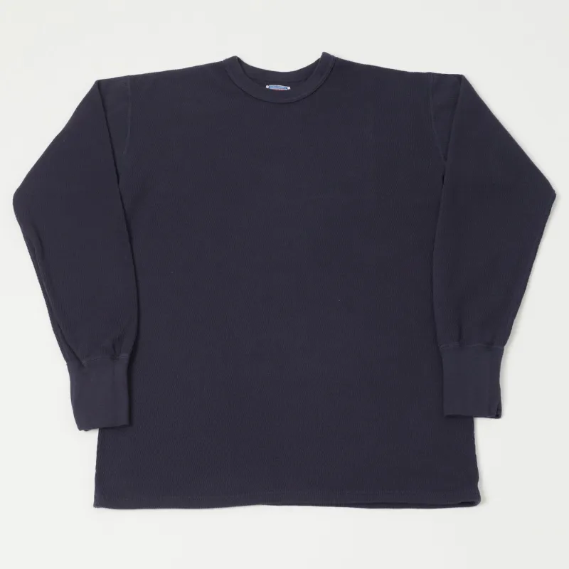 Dubbleworks Long Sleeve Thermal Tee - Navy sold by Son of a Stag