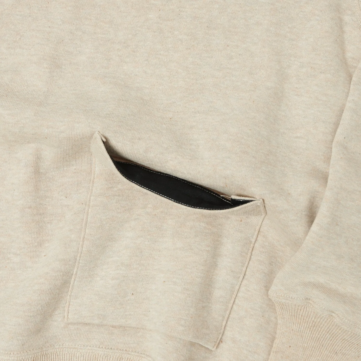 Warehouse & Co 453 Two Pocket Hooded Sweatshirt - Oatmeal sold by Son of a Stag product image thumbnail 5